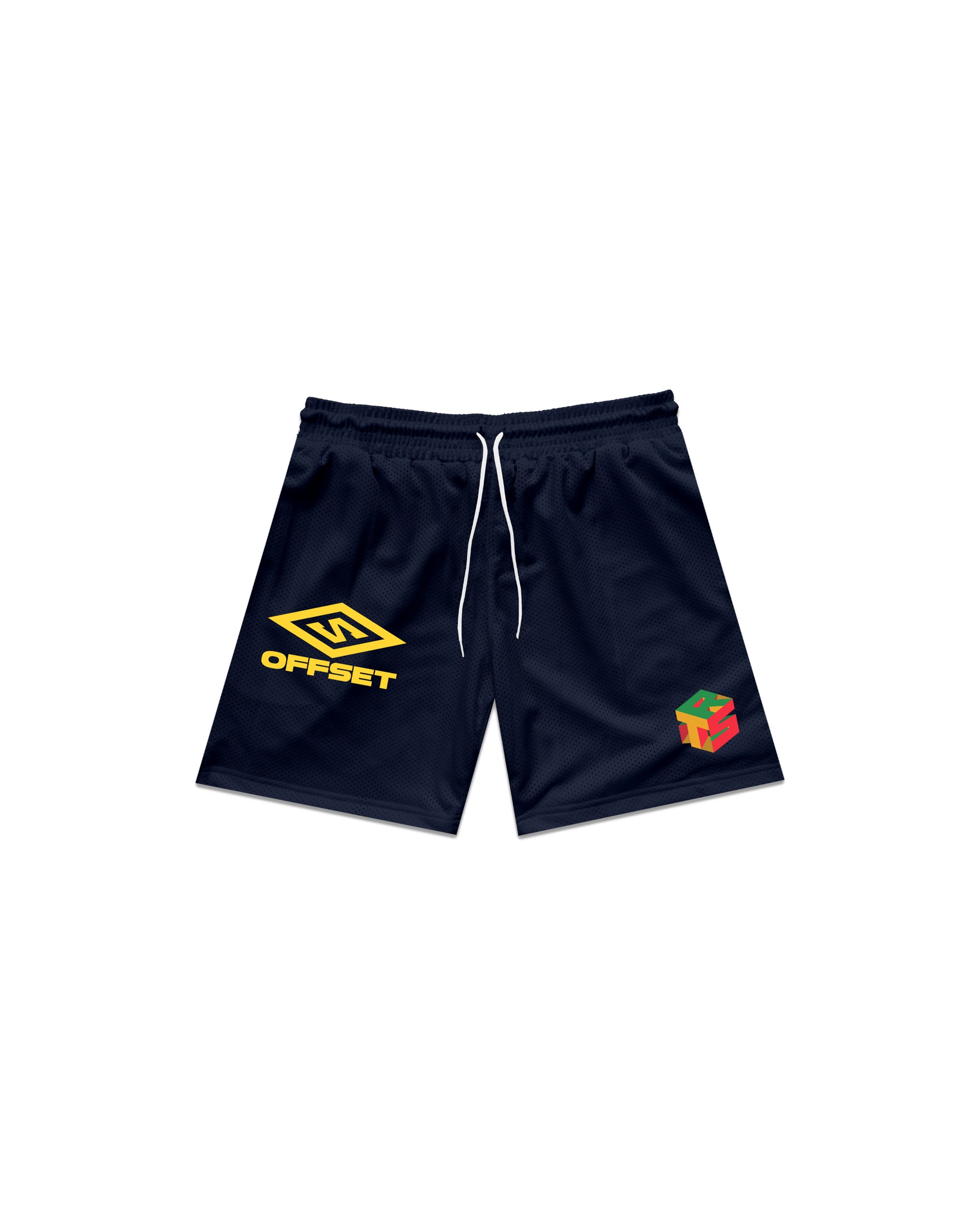 Cube Mesh Shorts (Navy Blue)