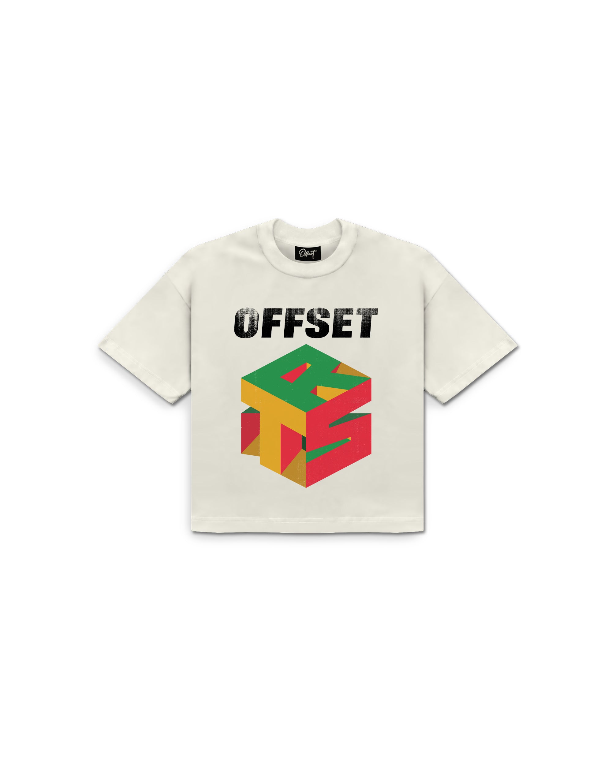 Cube Cropped Tee (Off White)