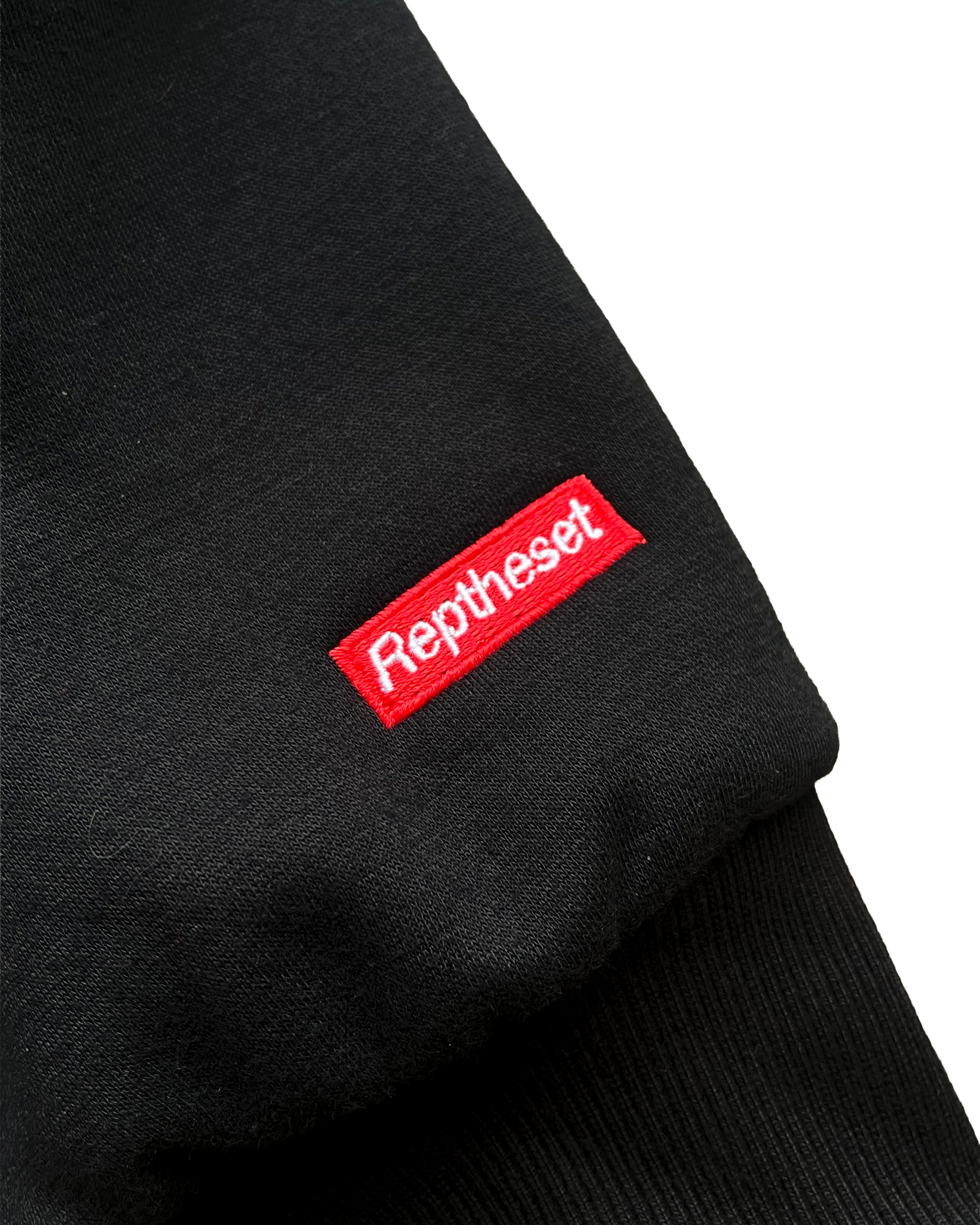 Cursive Cropped Hoodie (Black)