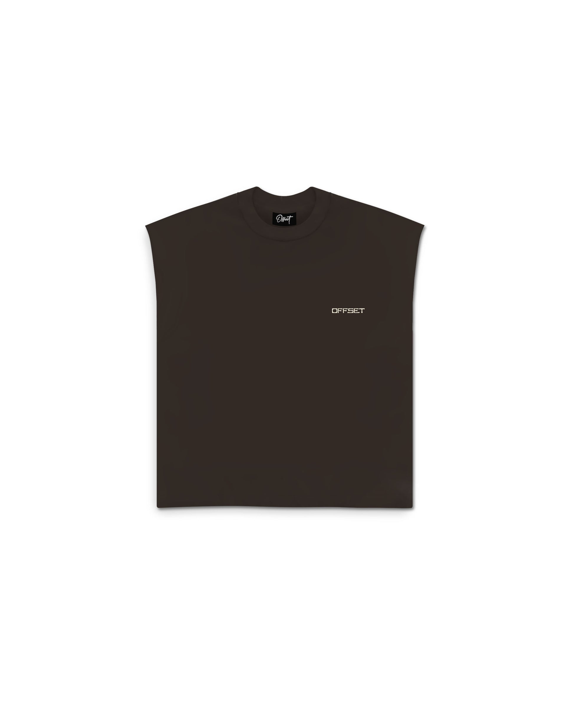 Brown Ethnic Motif Off-Shoulder Top