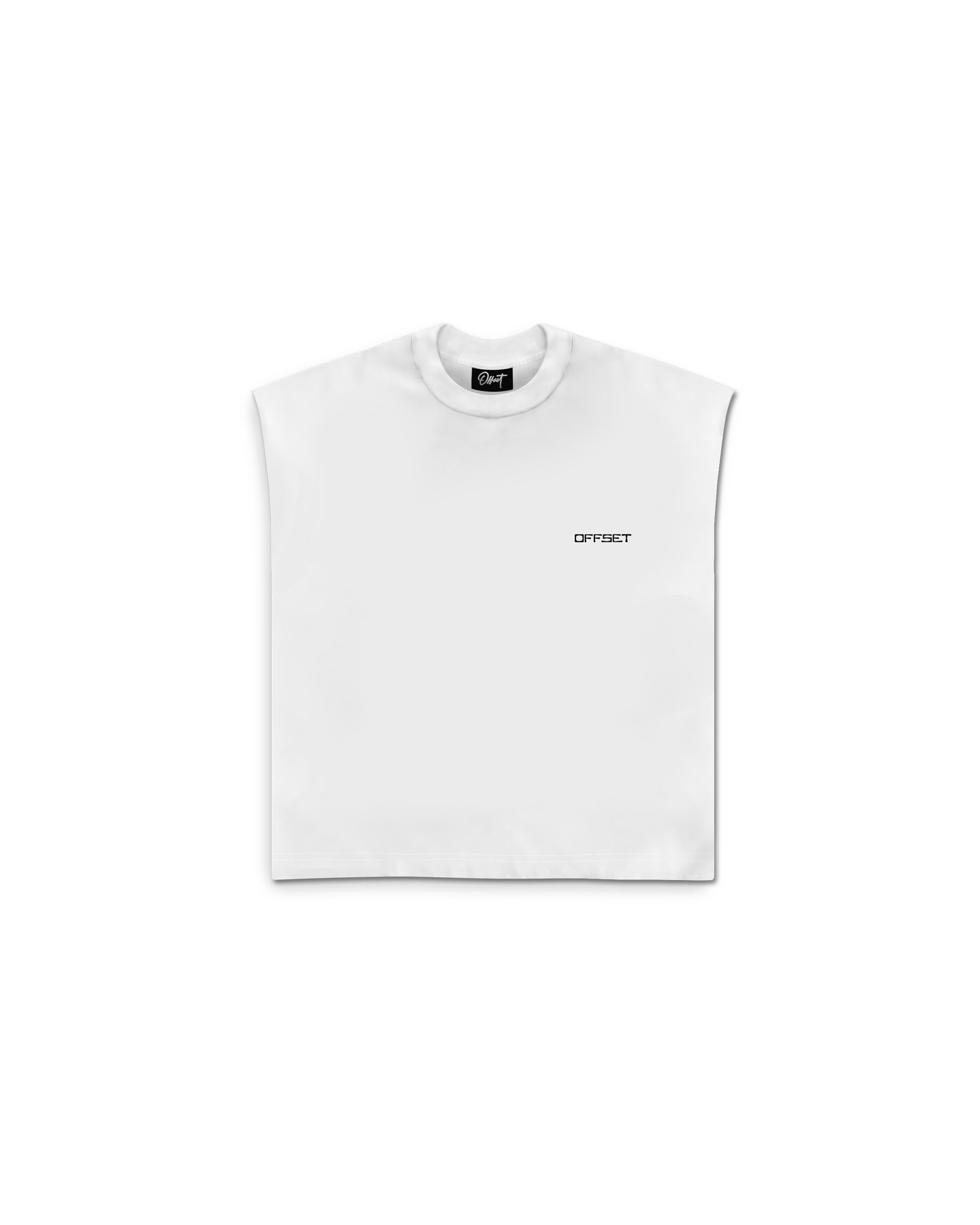 Tribe Logo Cut Sleeve Top (White)