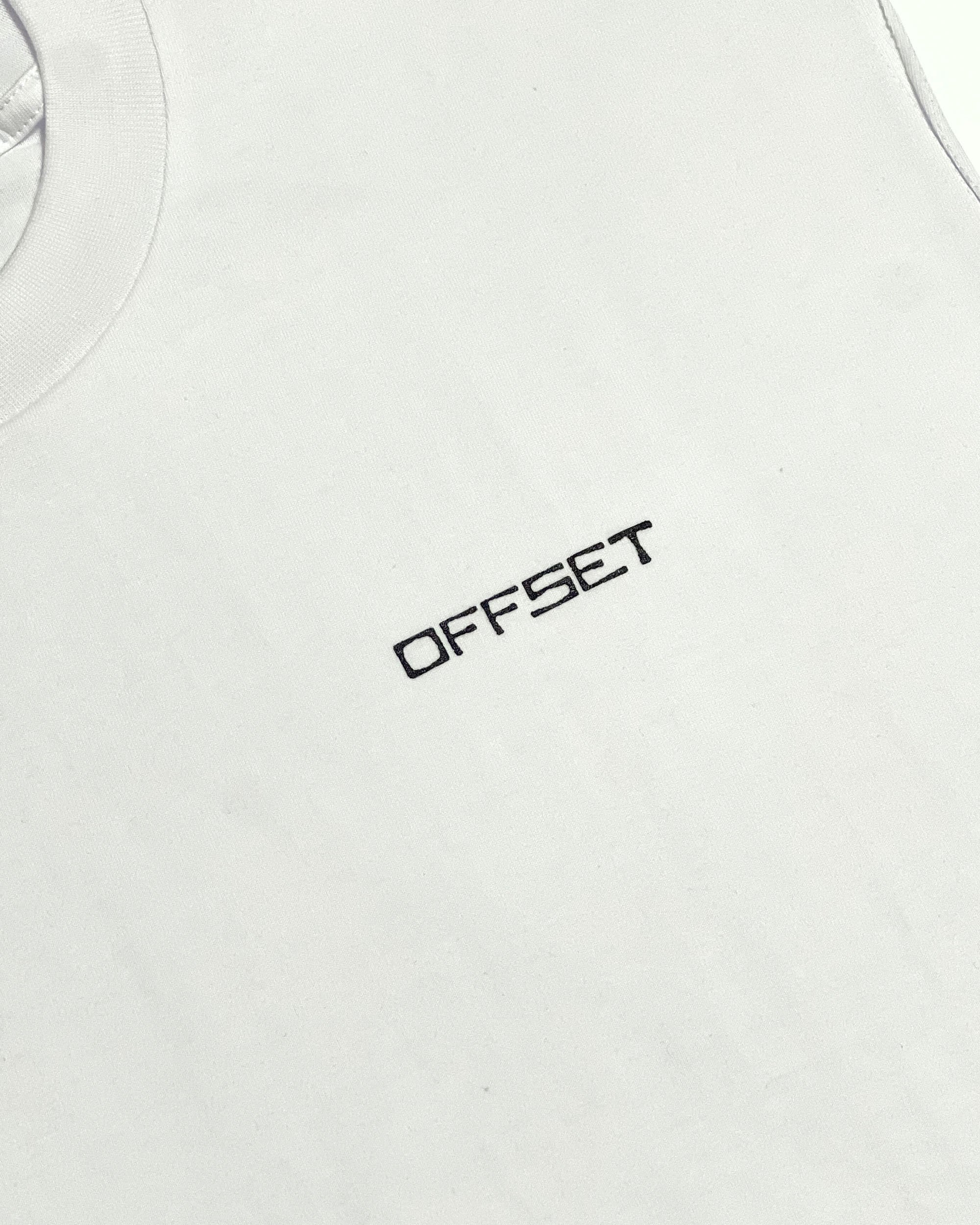 Tribe Logo Cut Sleeve Top (White)