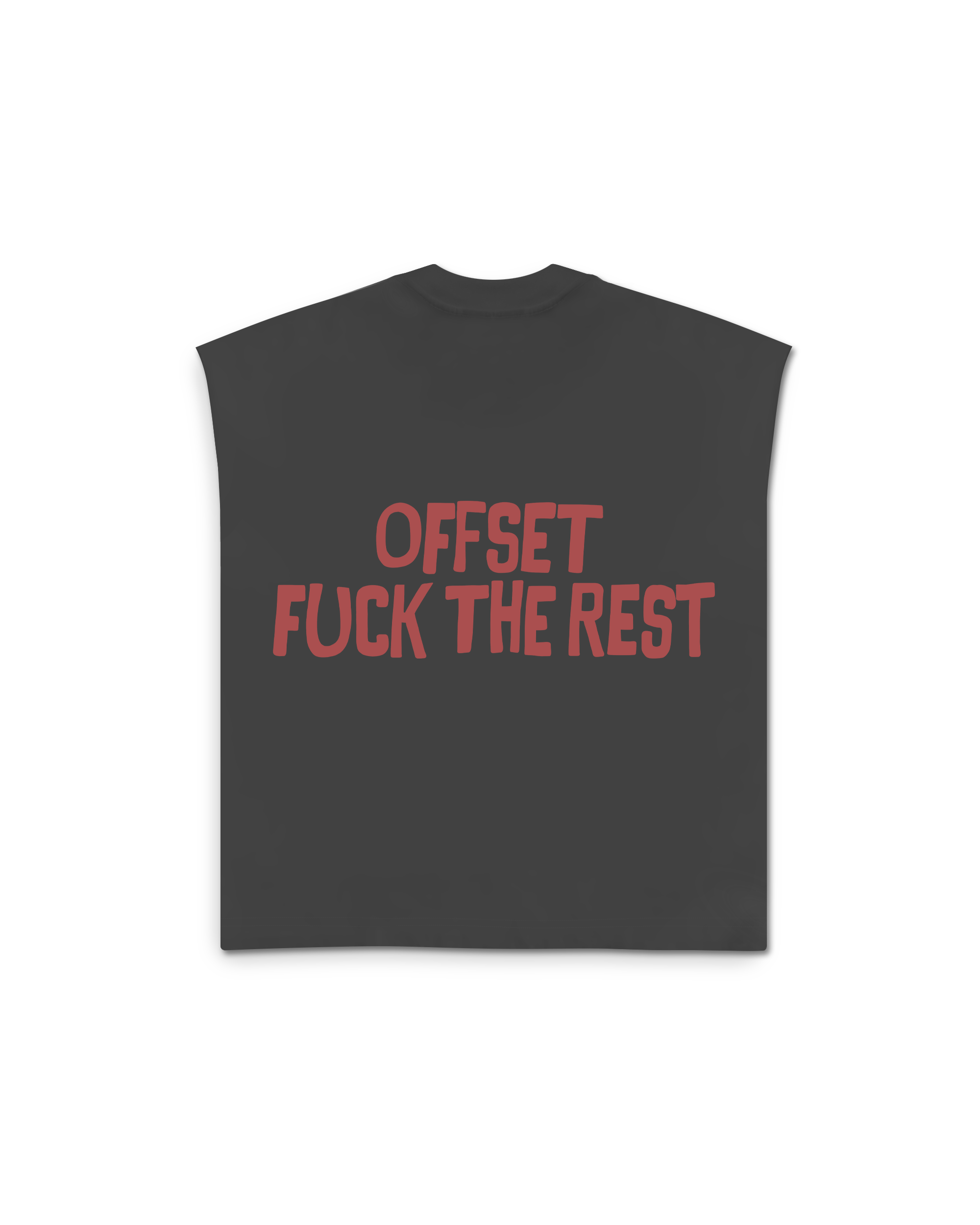 Fuck The Rest Cut Sleeve Tee (Charcoal Grey)