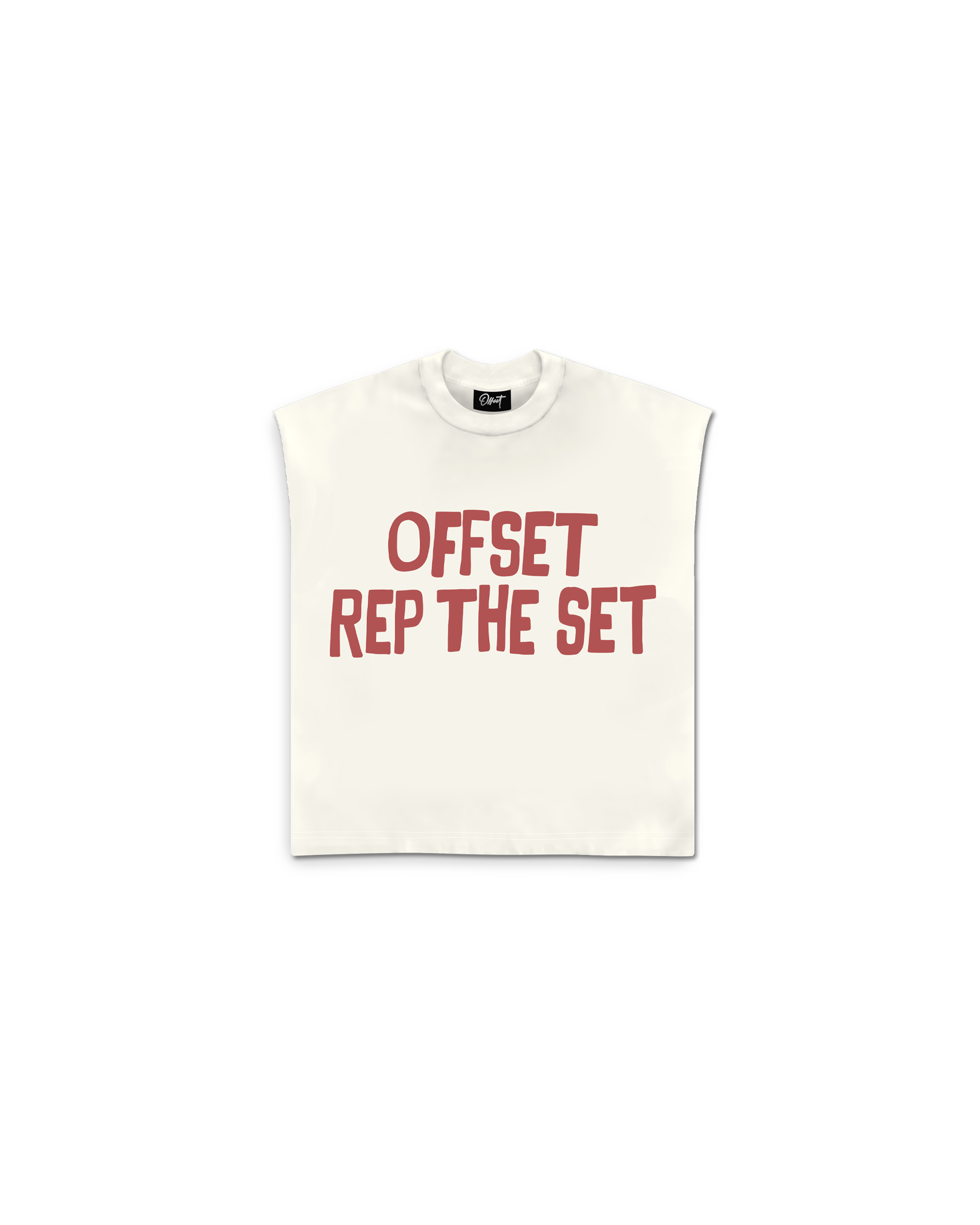 Fuck The Rest Cut Sleeve Tee (Off White)