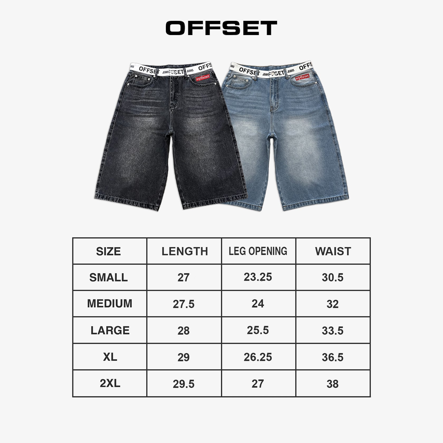 Tommy Baggy Denim Shorts (Blue)