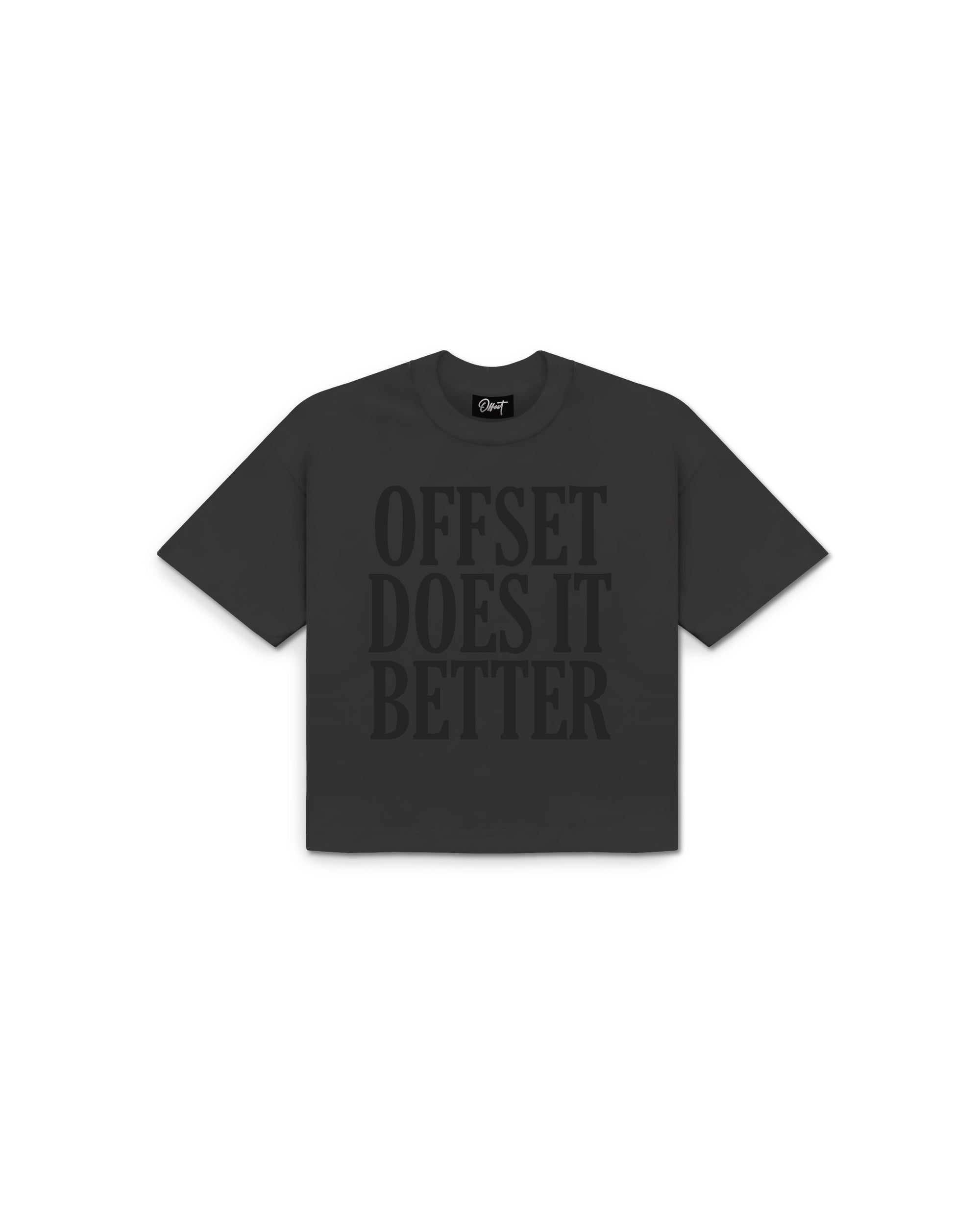 Mantra Cropped Tee (Charcoal)