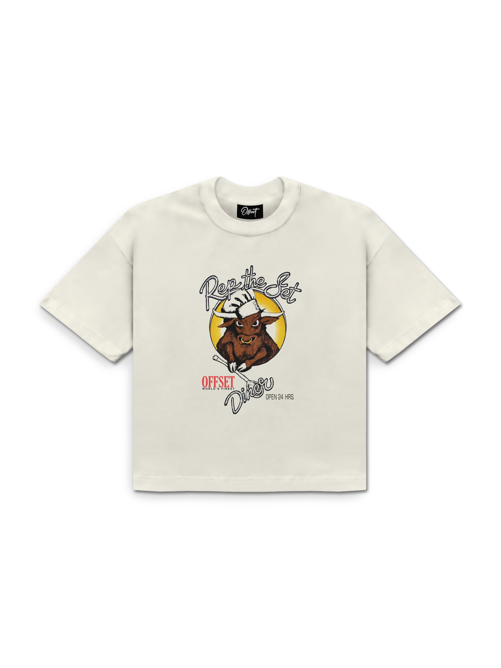 Diner Cropped Tee (Off White)