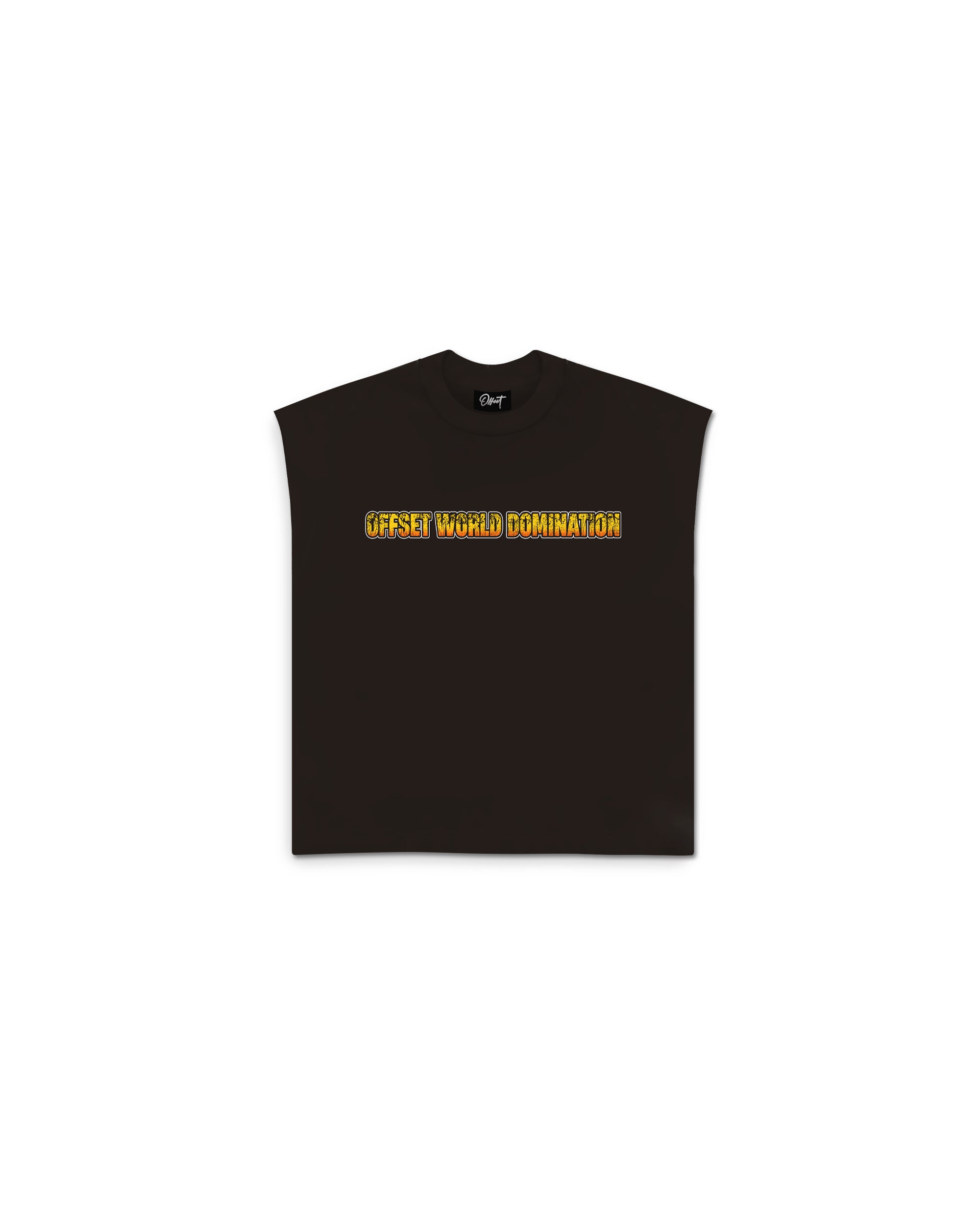 World Domination Cut Sleeve Top (Brown)
