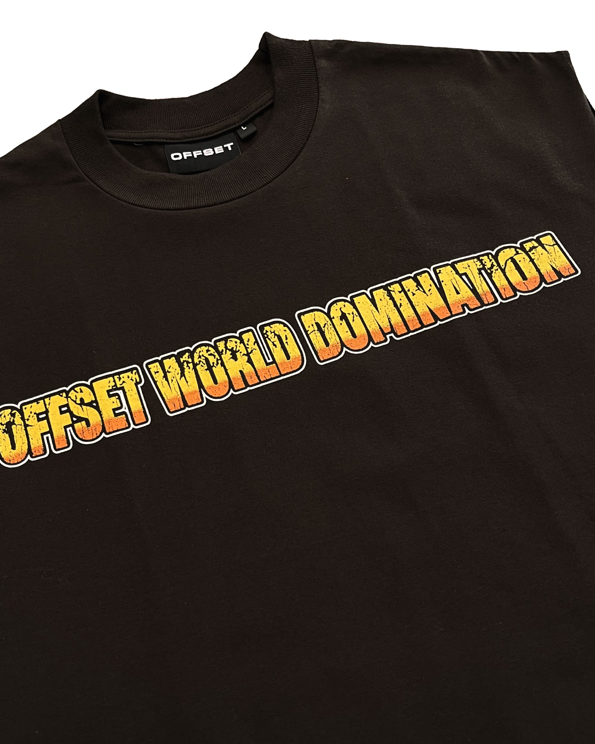World Domination Cut Sleeve Top (Brown)