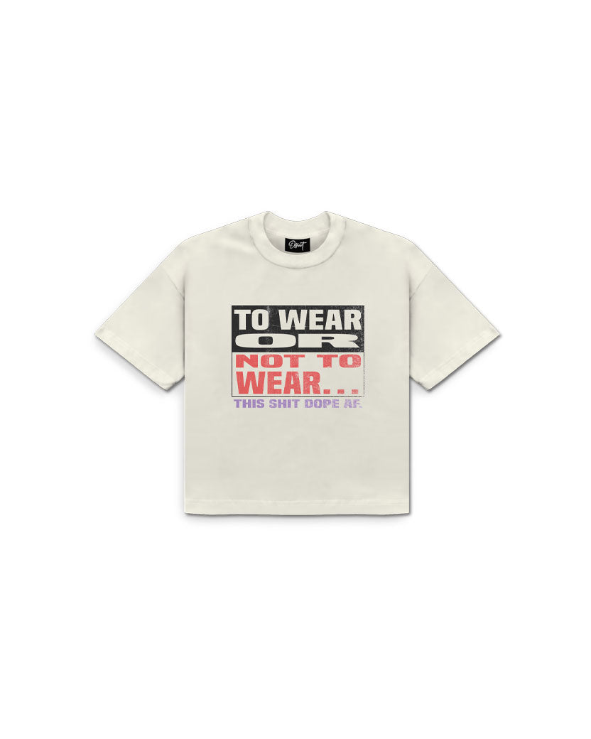 Dope Shit Cropped Tee (Off White)