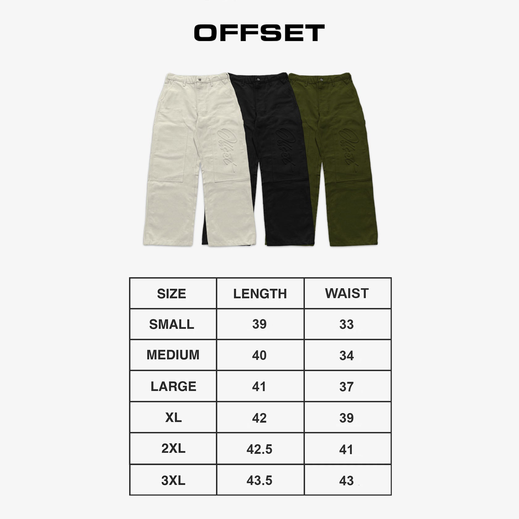 Double Knee Carpenter Canvas Pants (Black)