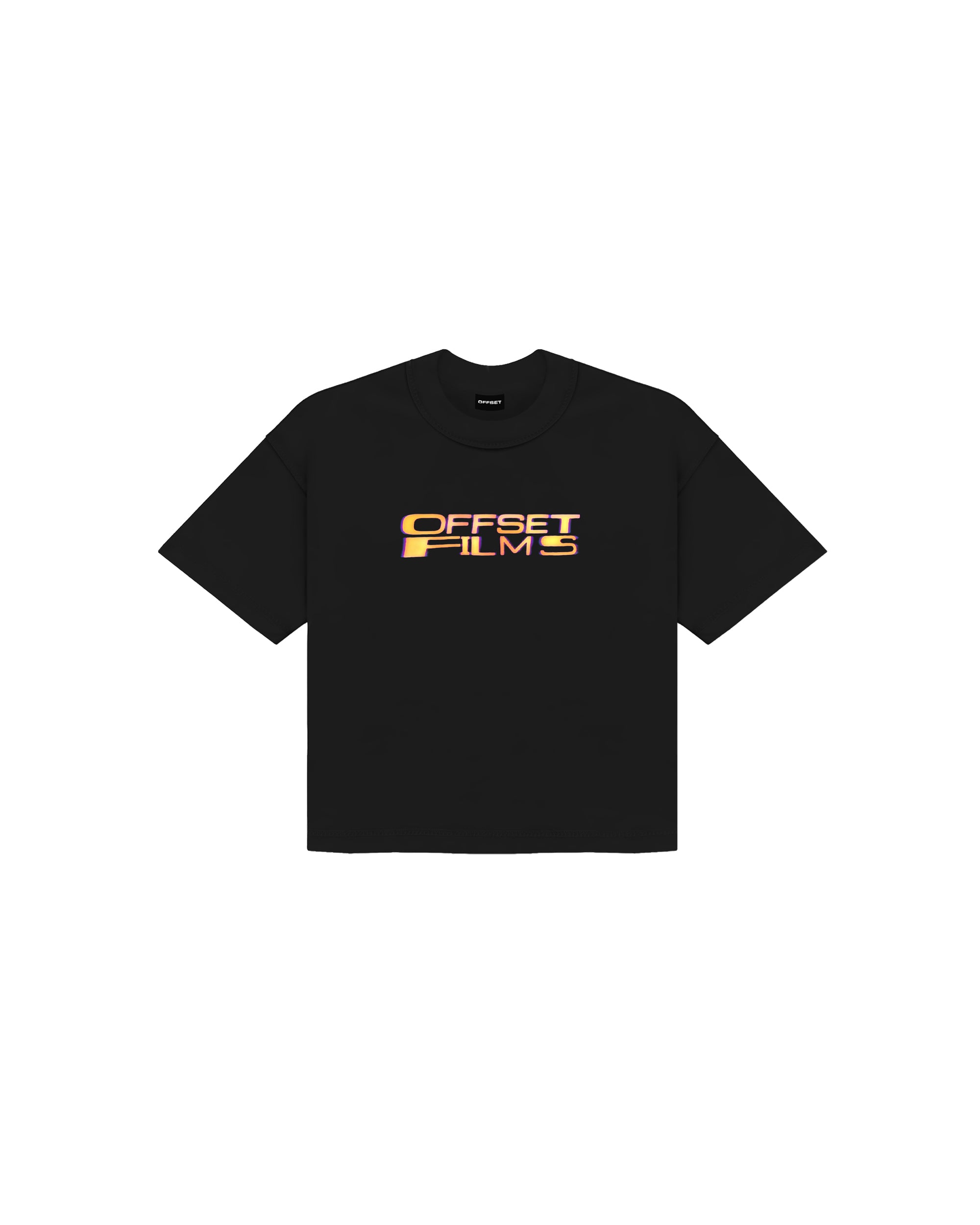Films Cropped Reverse Stitch Tee (Black)