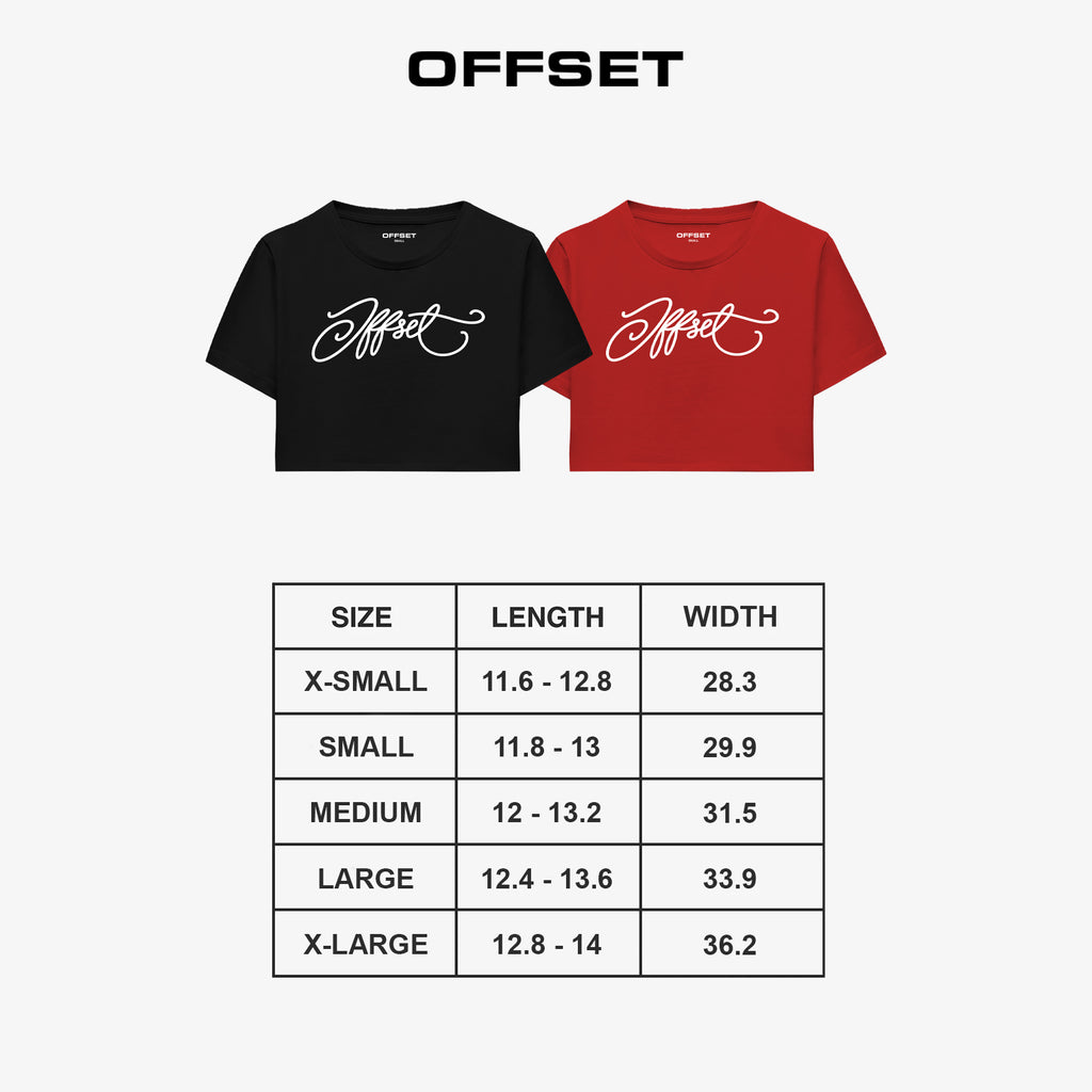 Script Fitted Baby Tee (Red)