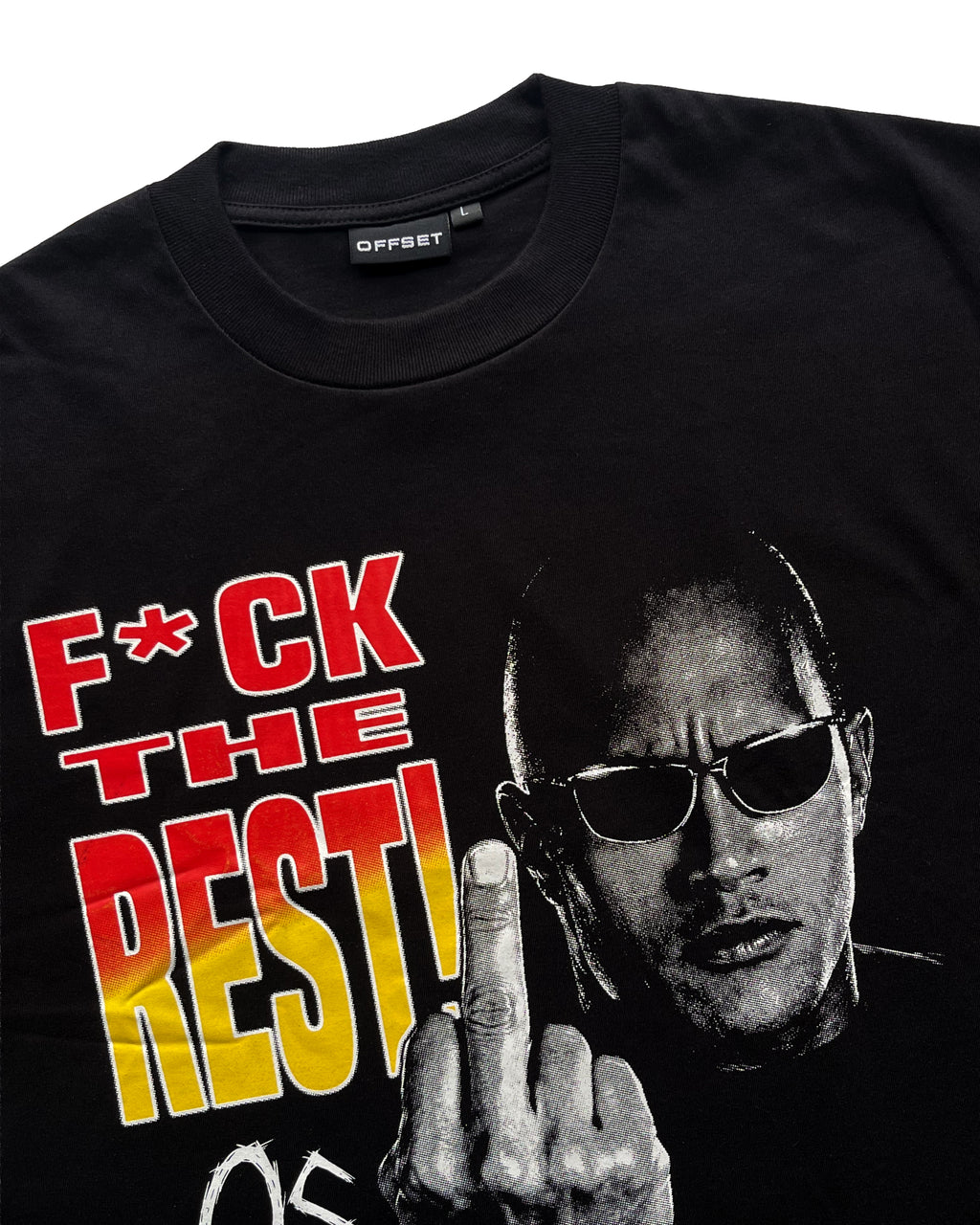F Da Rest Raw Hem Cropped Tee (Black)