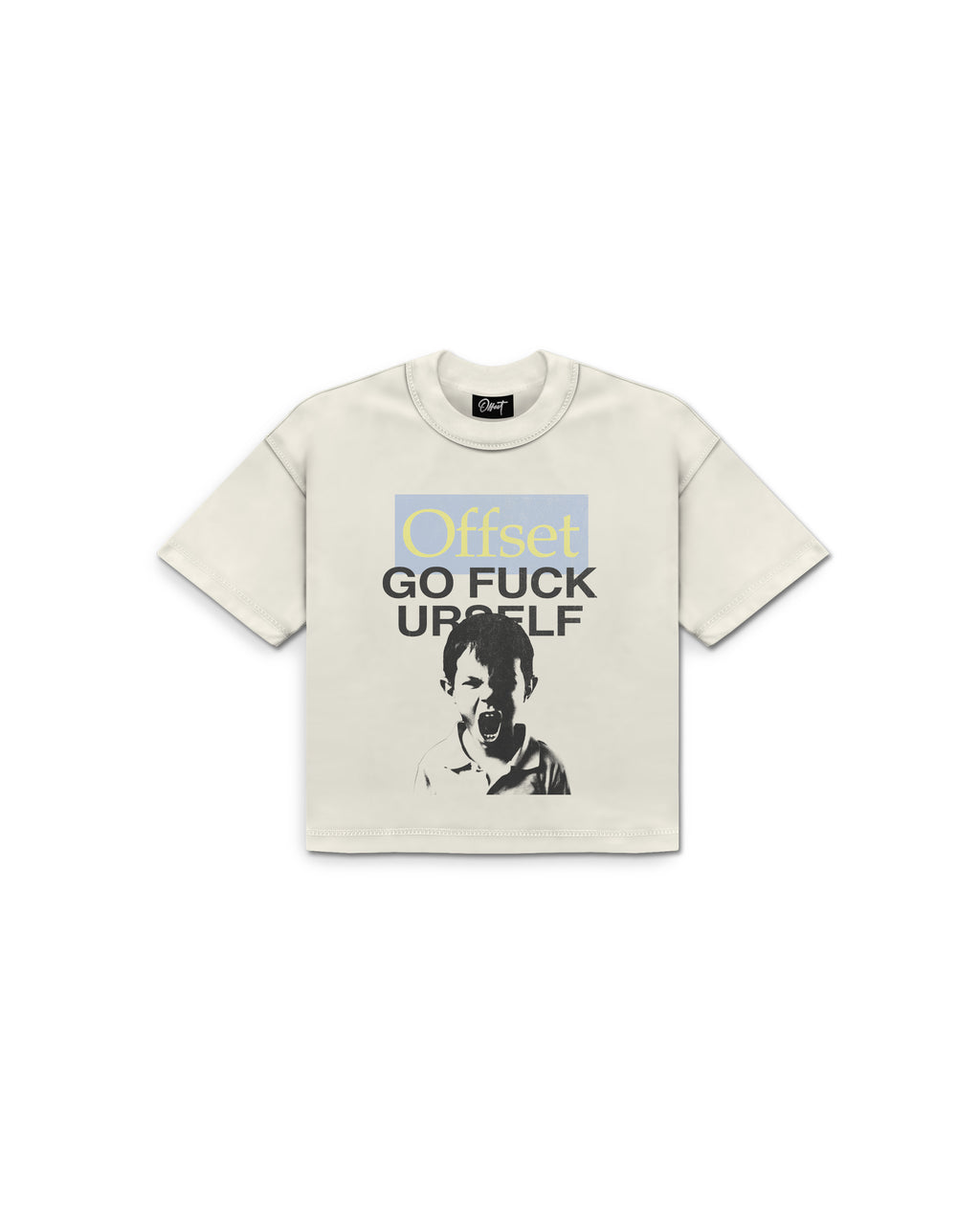 GOFUCKURSELF Cropped Reverse Tee (Off White)