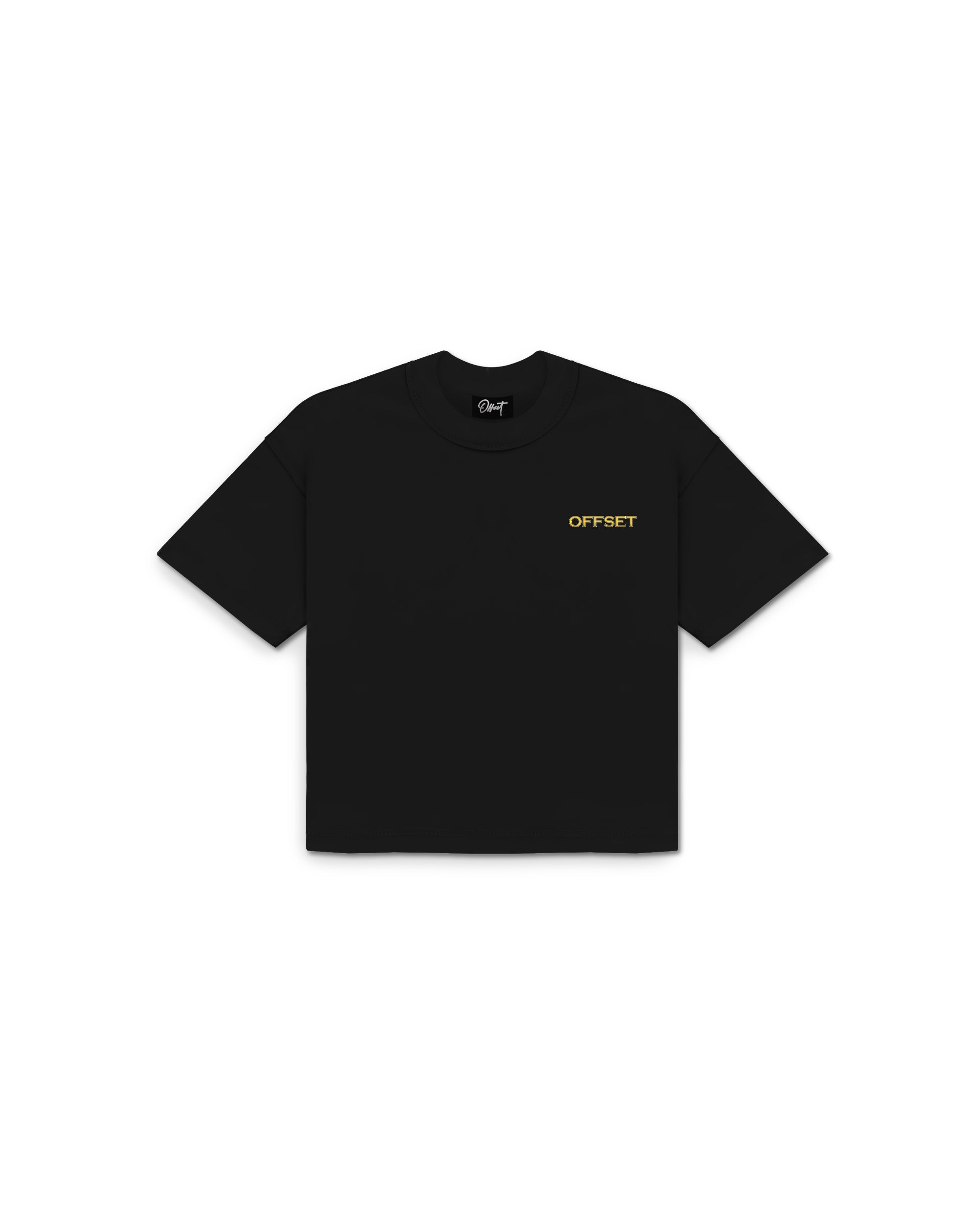 Gothic Typography Cropped Tee (Black)