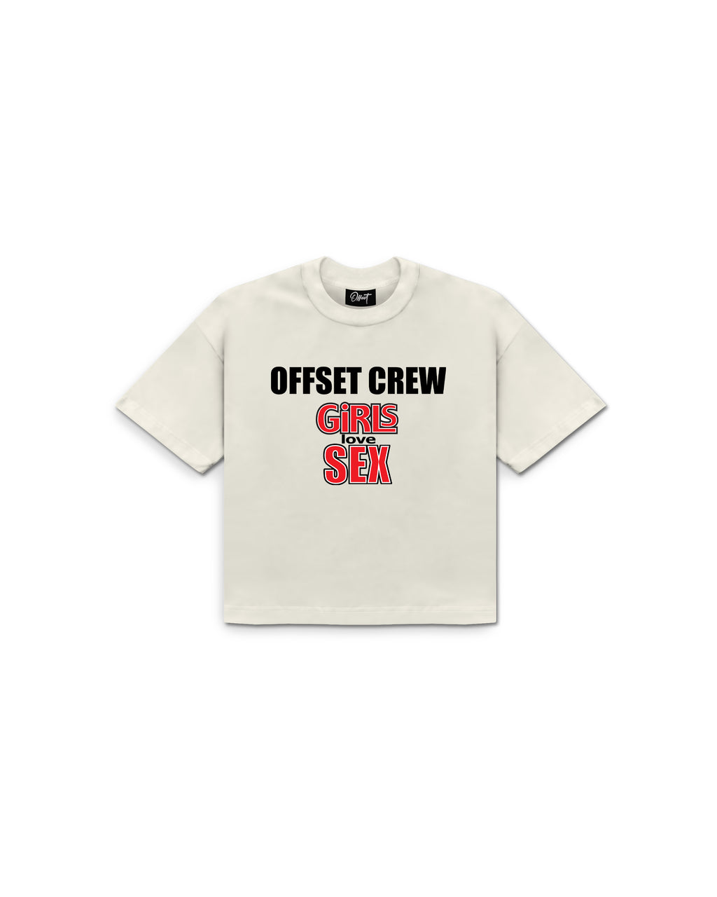 Girls Love Sex Cropped Tee (Off White)