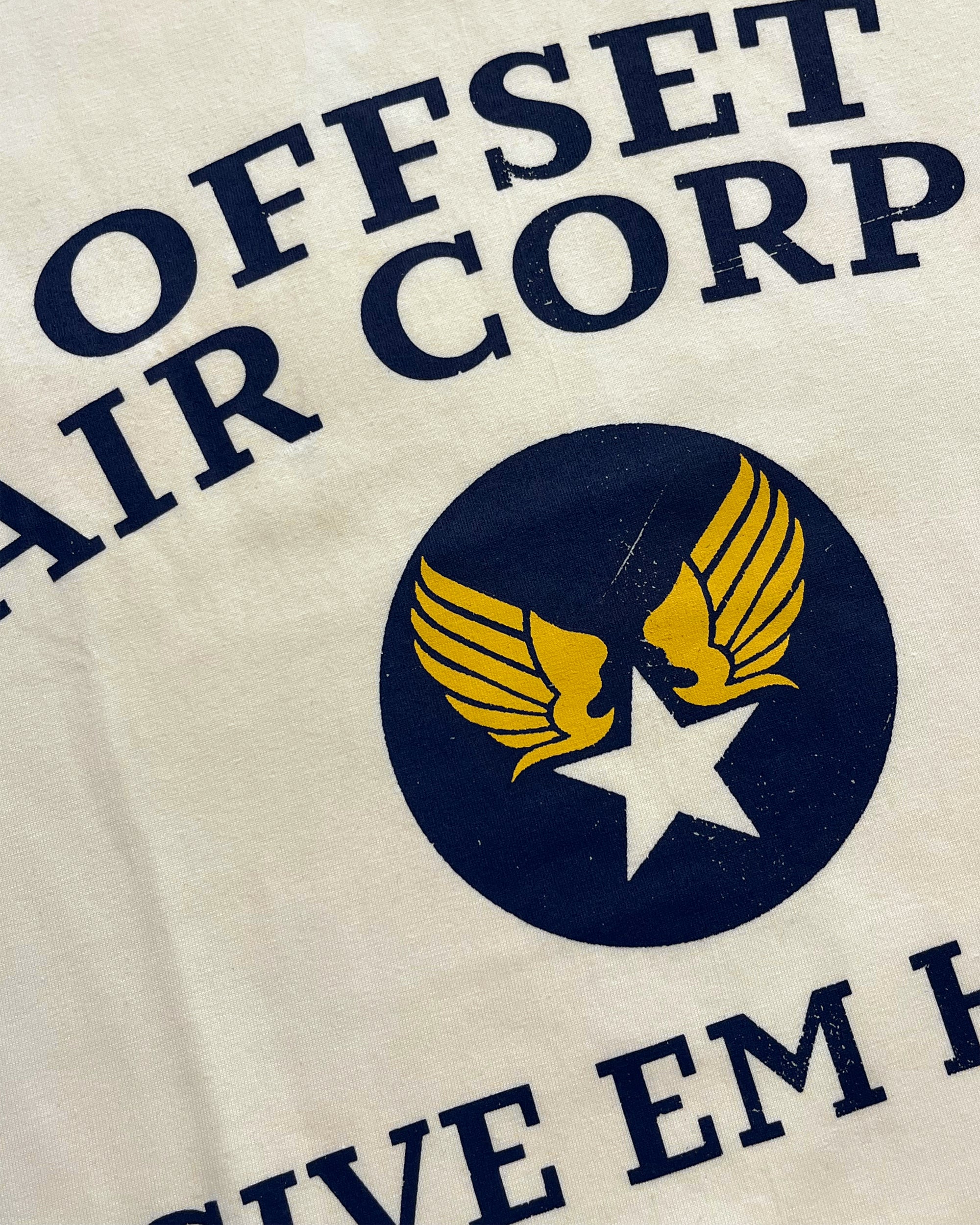 Air Corps Cropped Reverse Tee (Off White)