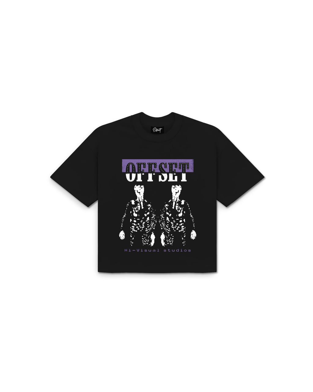 Glitch Cropped Tee (Black)
