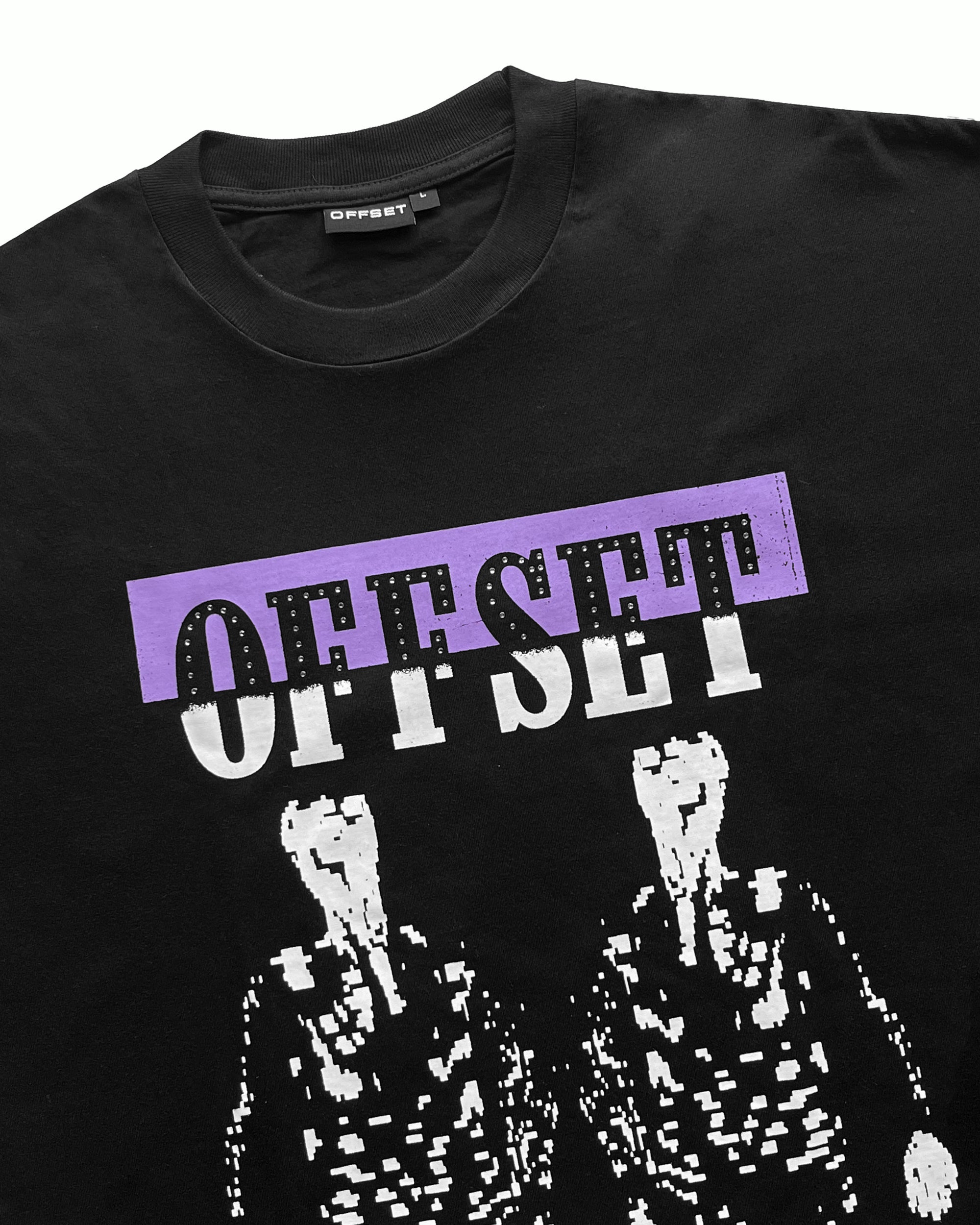 Glitch Cropped Tee (Black)