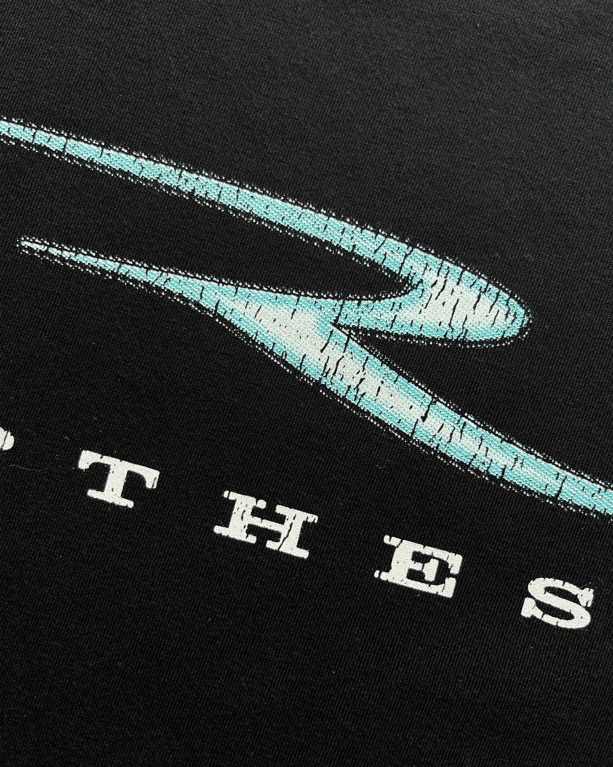 Glow Cropped Reverse Stitch Tee (Black)