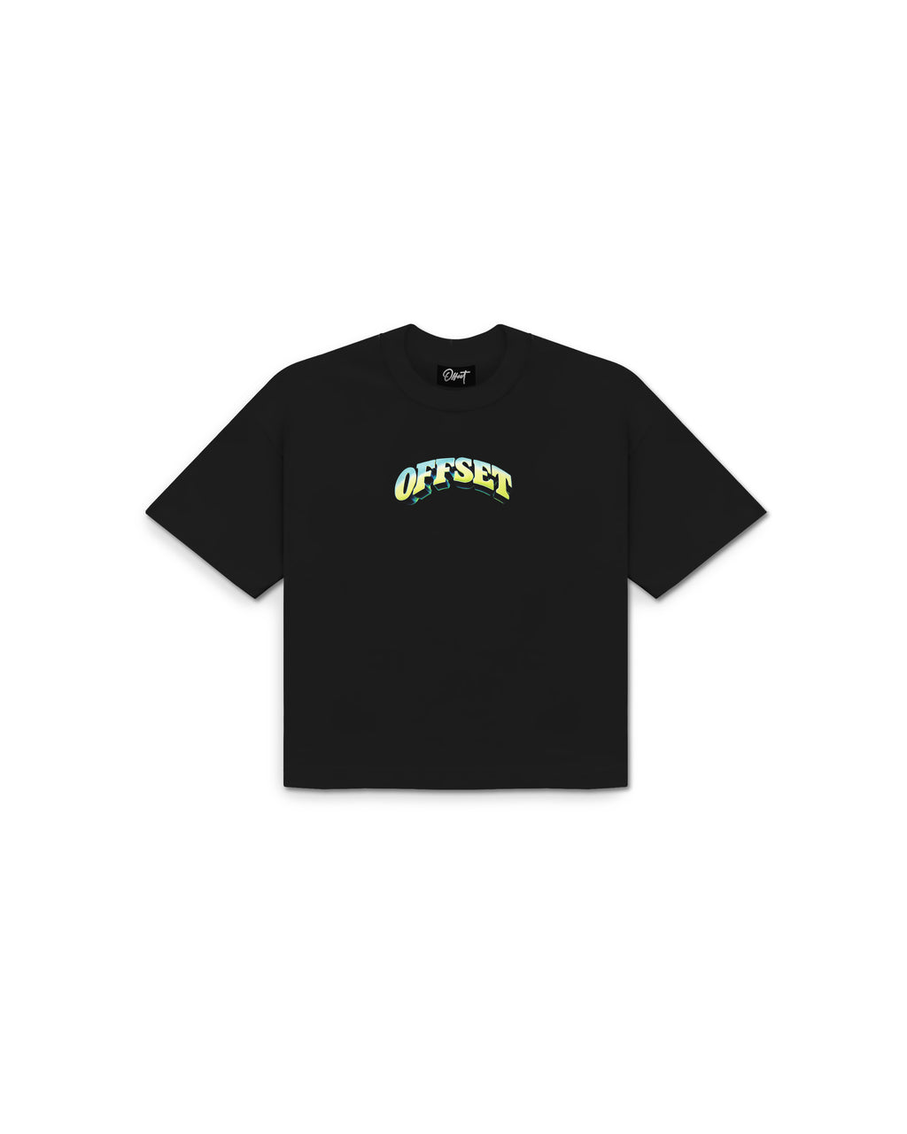 Gradient Cropped Tee (Black)