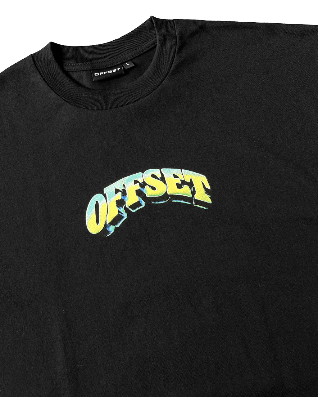 Gradient Cropped Tee (Black)