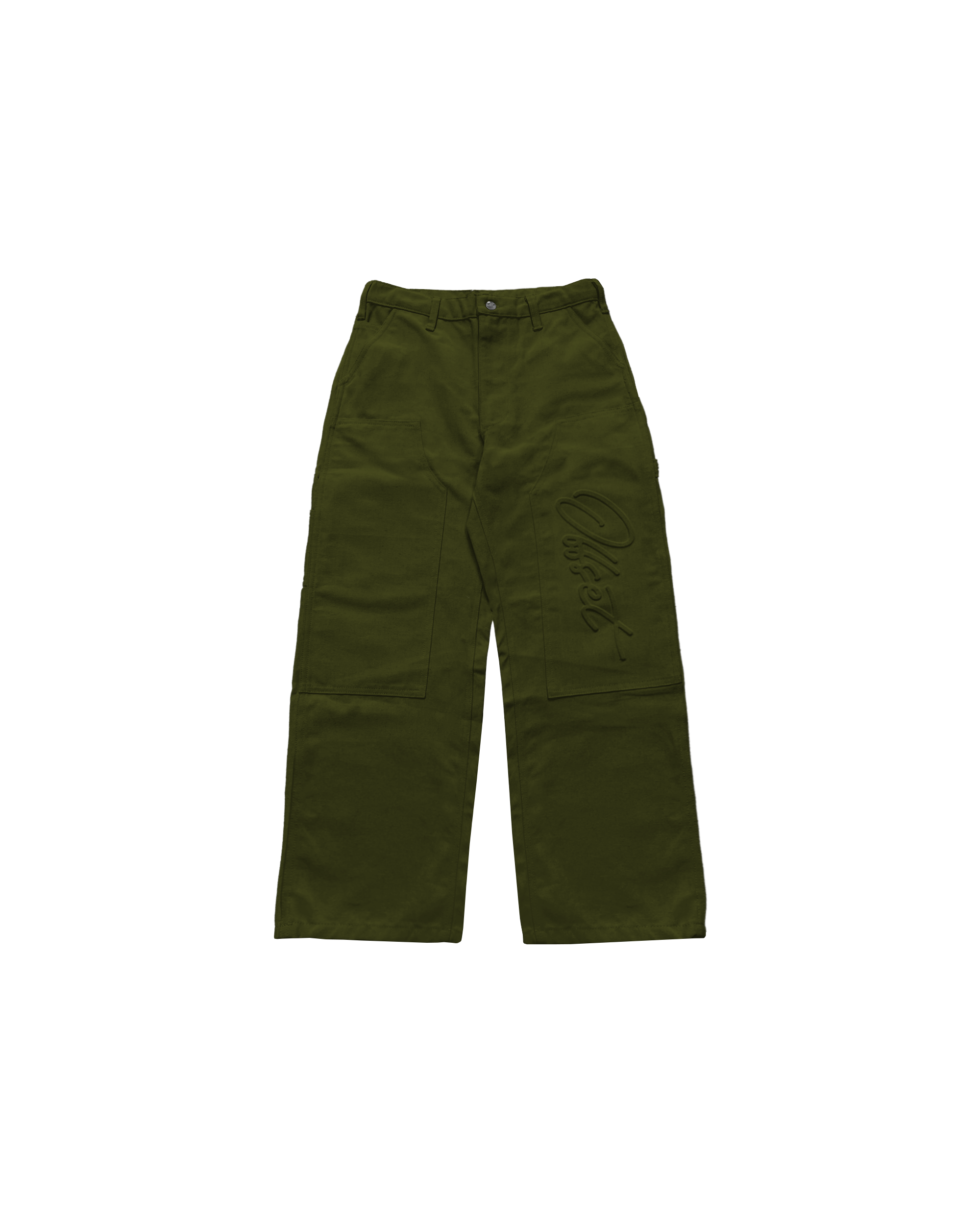 Double Knee Carpenter Canvas Pants (Green)