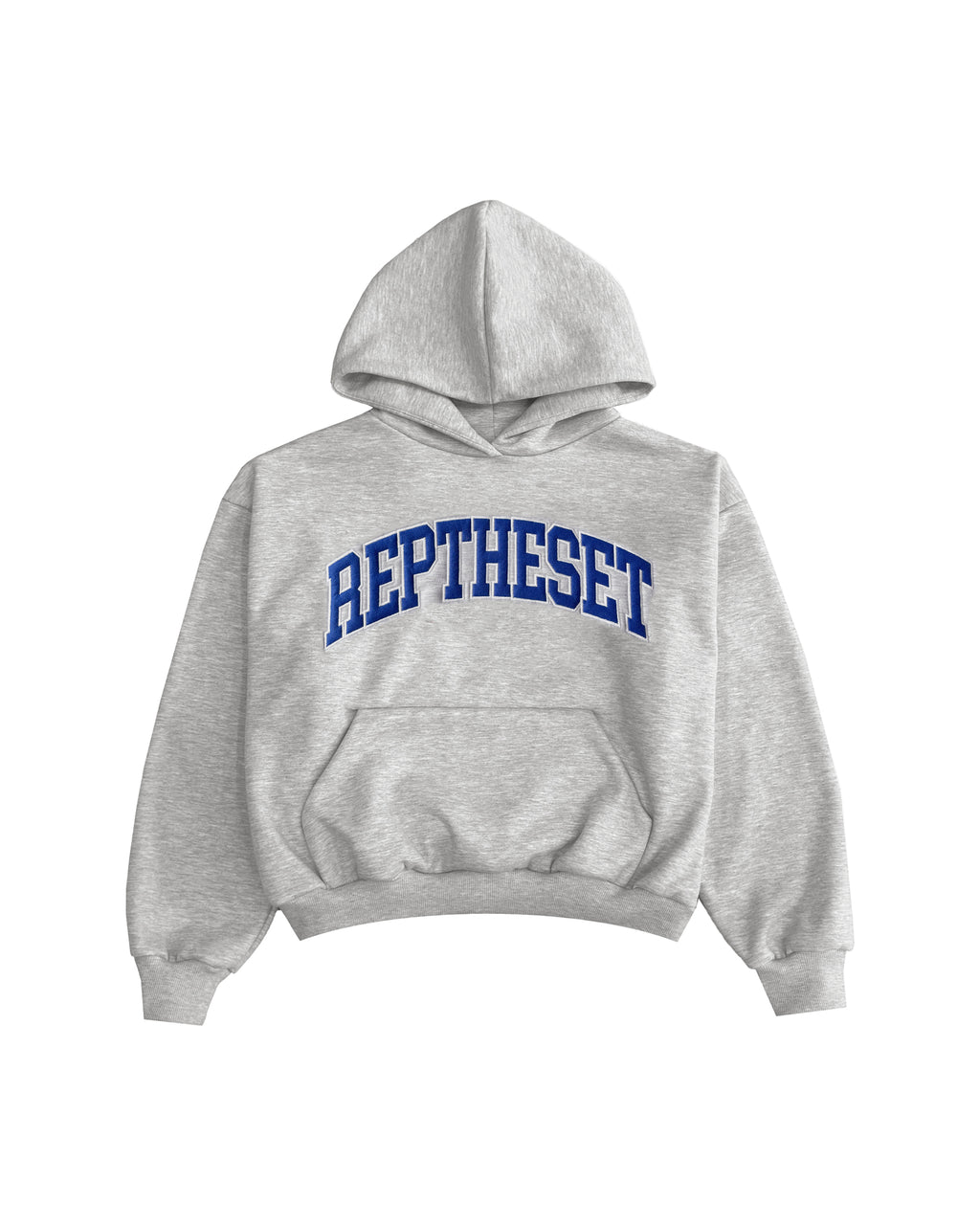 Patch Arc Cropped Hoodie (Heather Grey)