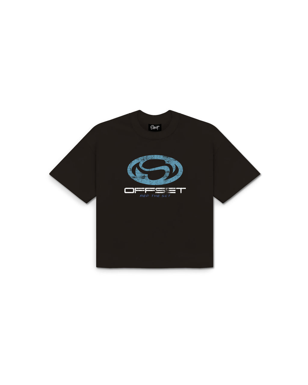 Emblem Cropped Tee (Dark Brown)