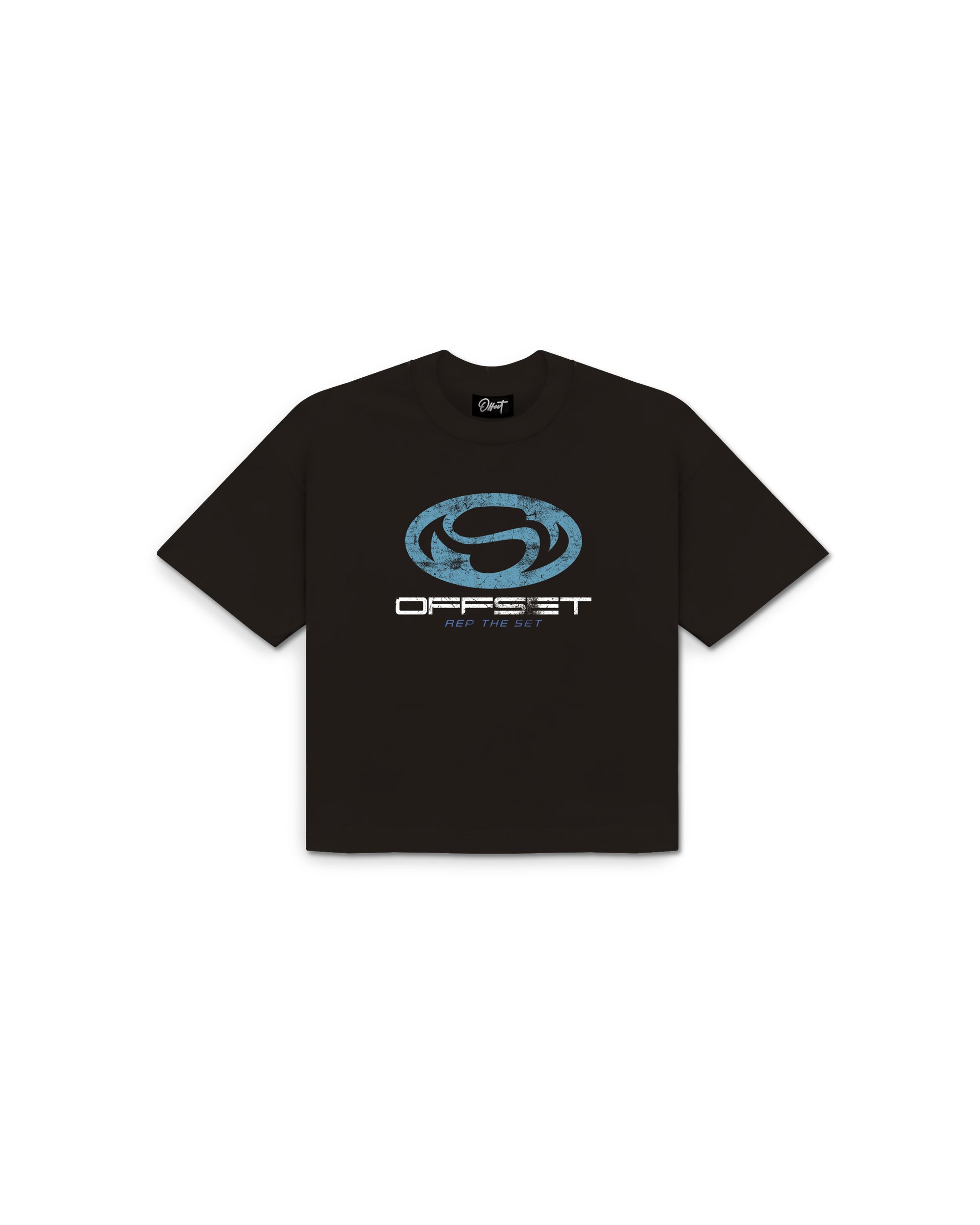 Emblem Cropped Tee (Dark Brown)