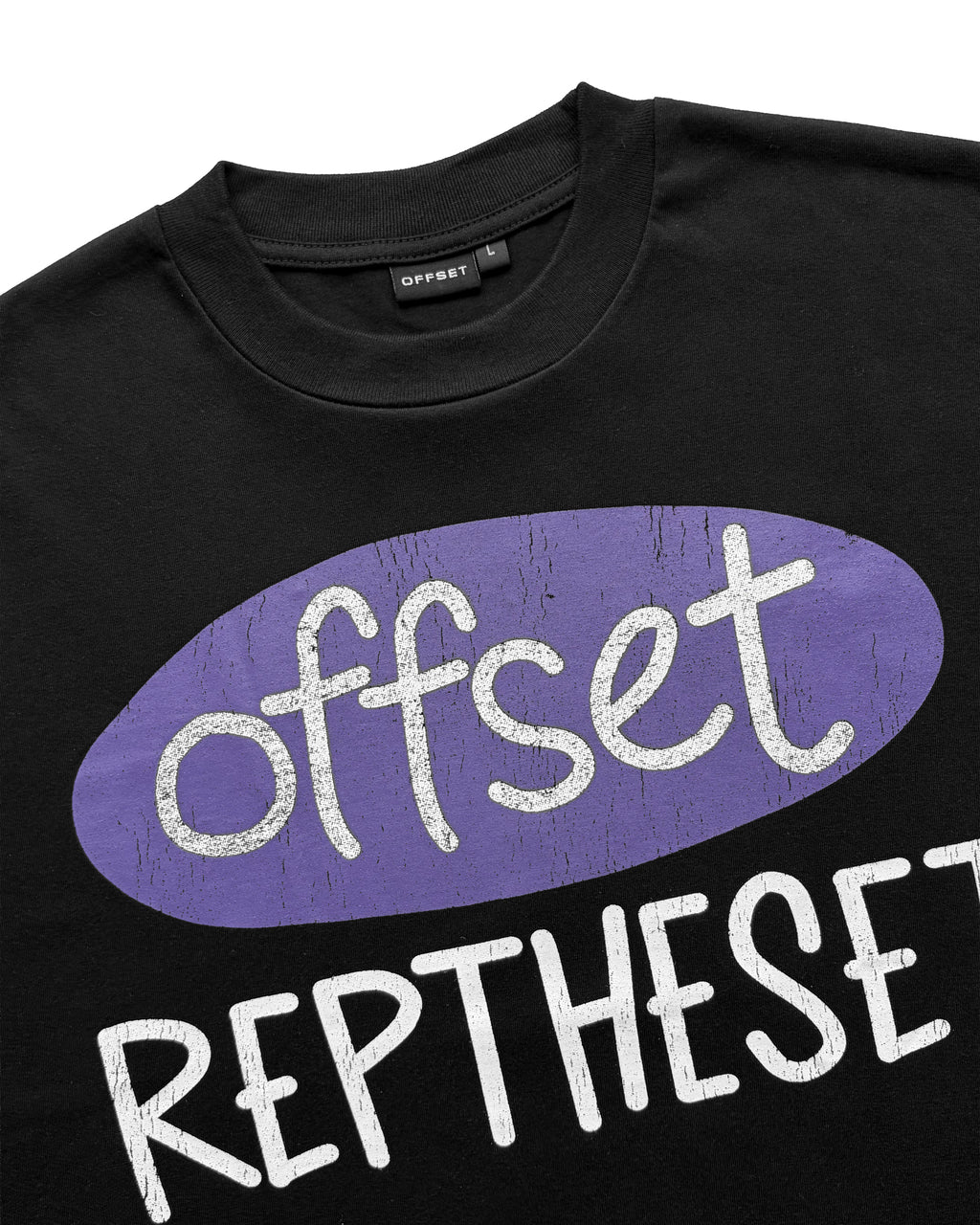 Handwritten Cropped Tee (Black)