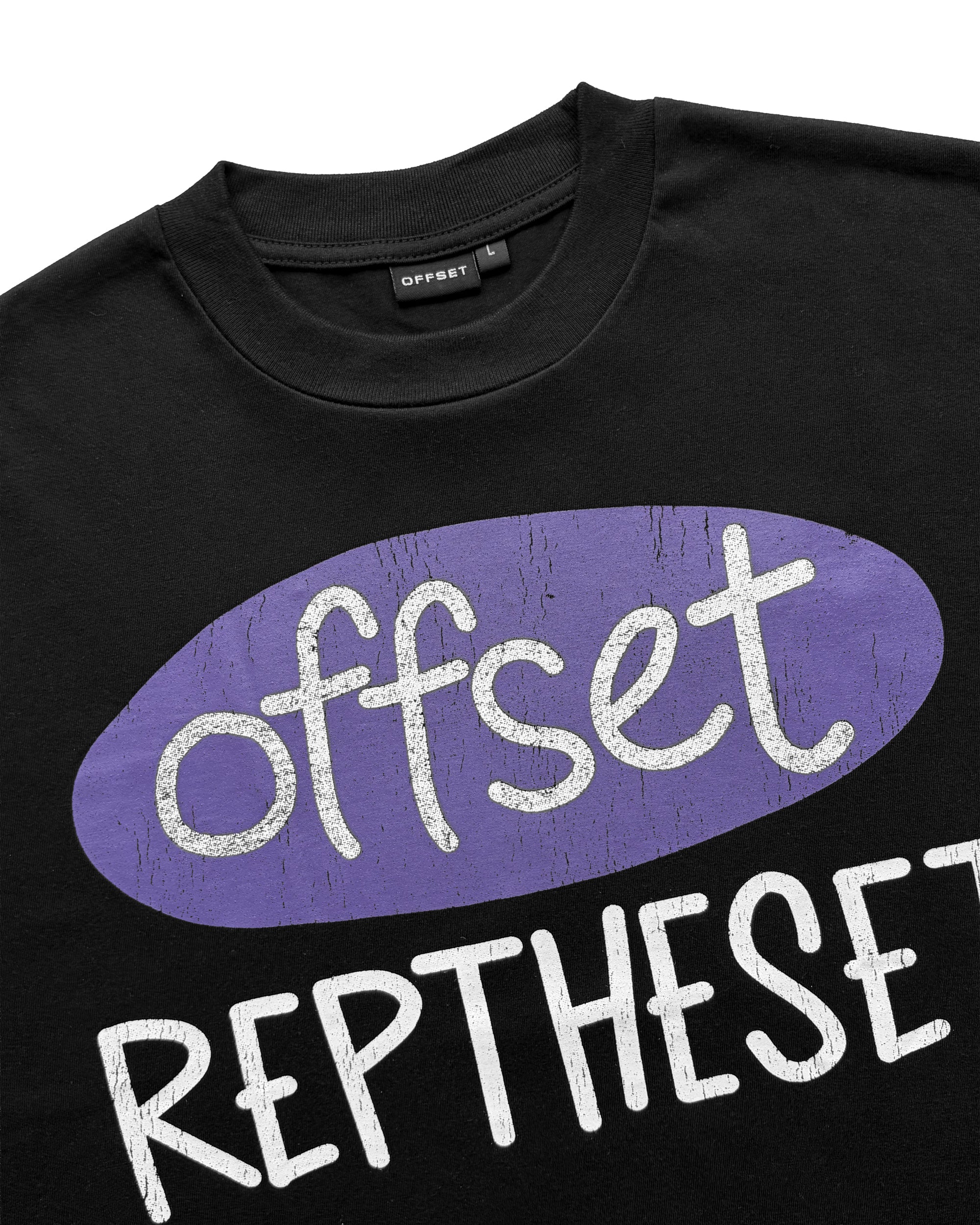 Handwritten Cropped Tee (Black)