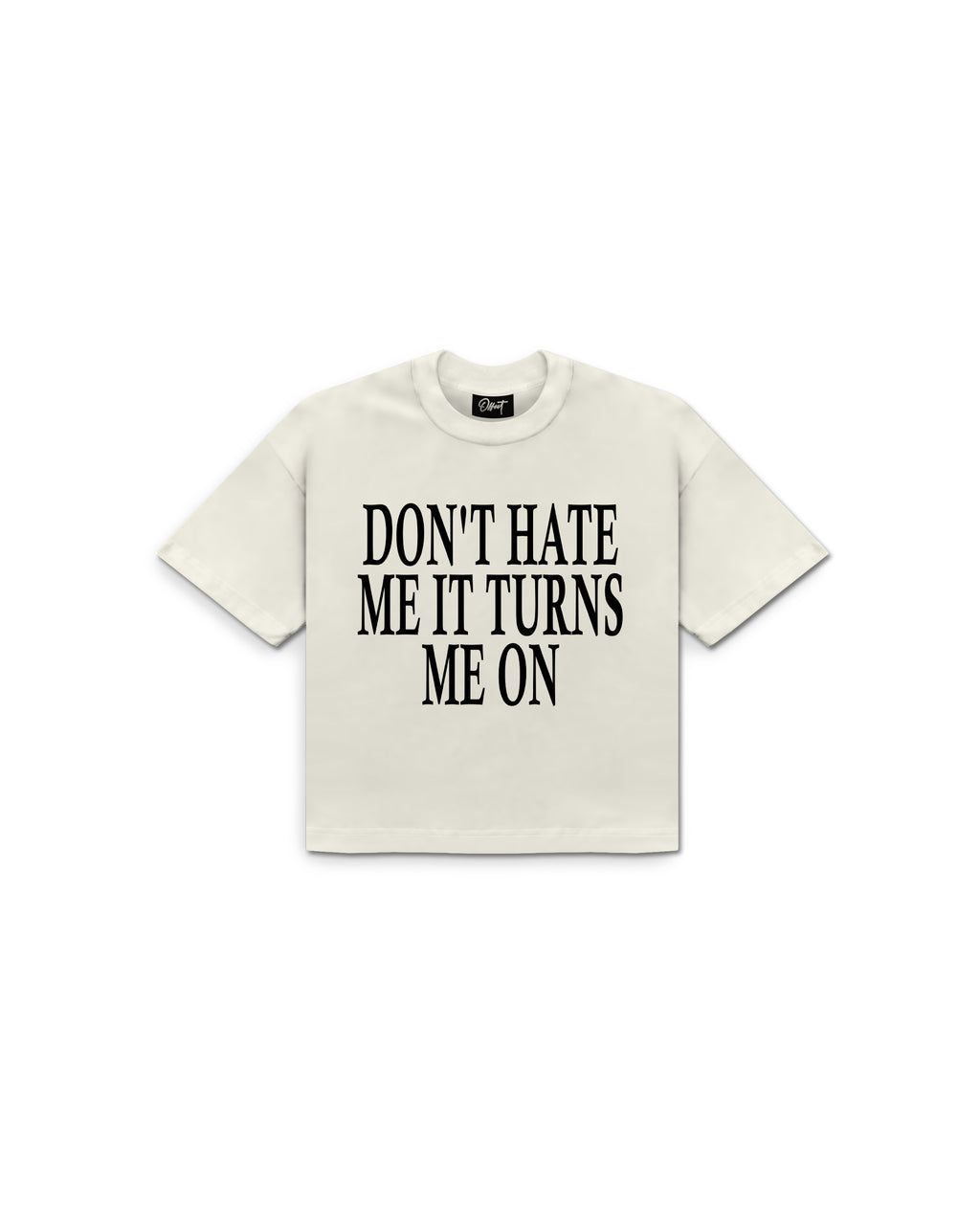Don't Hate Me Cropped Tee (Off White)