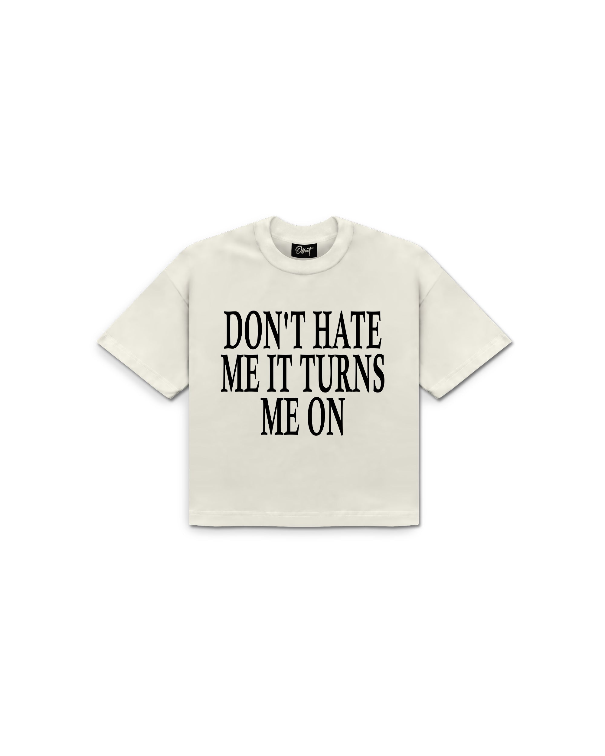 Don't Hate Me Cropped Tee (Off White)