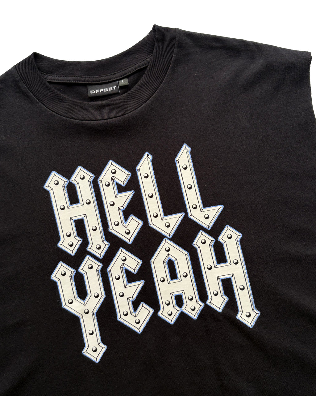 Hell Yeah Cut Sleeve Top (Black)