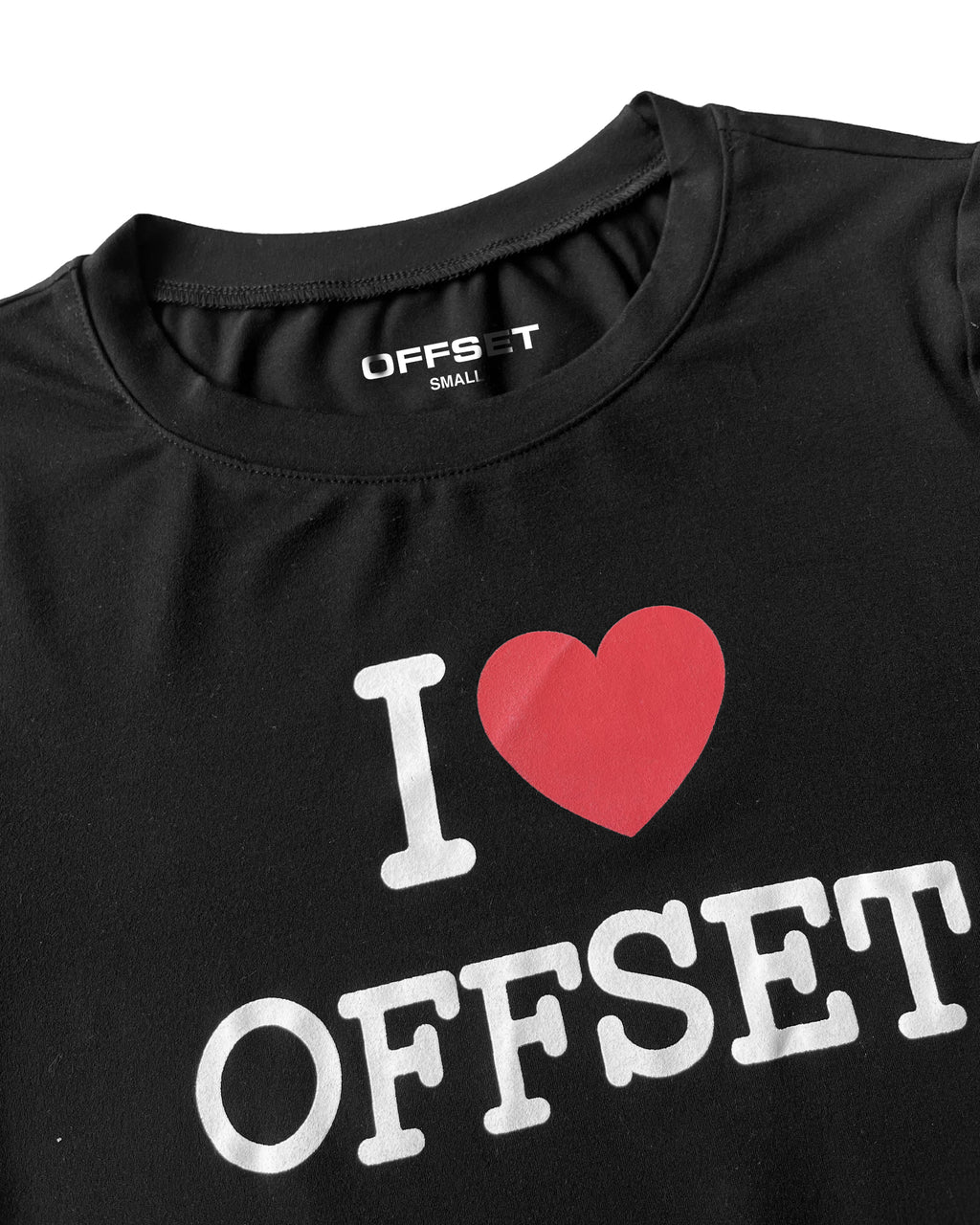 I Love Offset Fitted Croptop (Black)