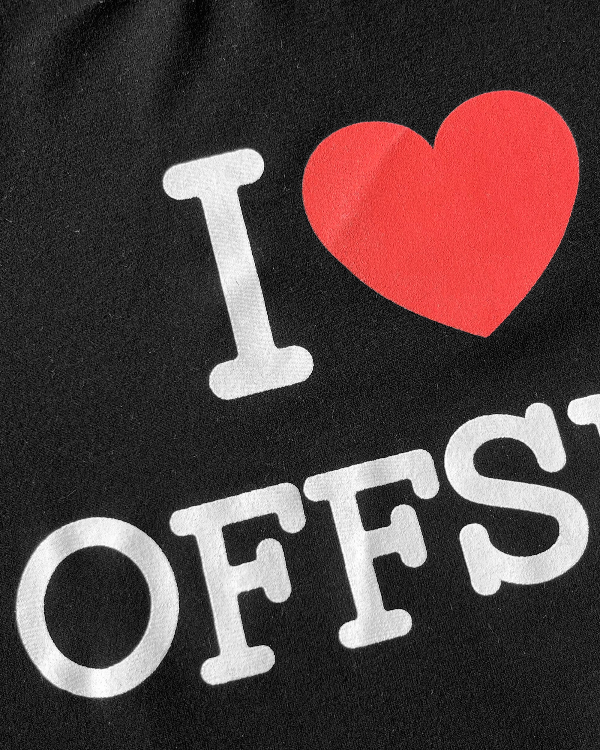 I Love Offset Fitted Croptop (Black)
