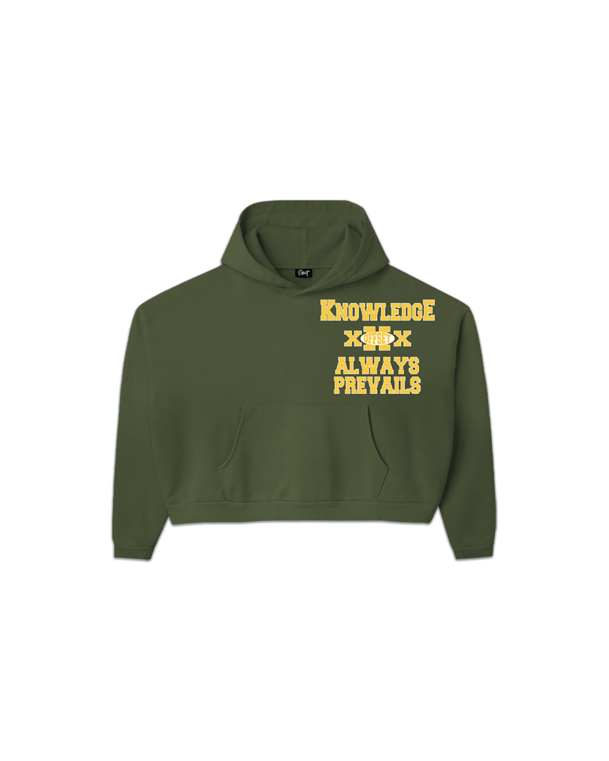 Knowledge Cropped Hoodie (Green)