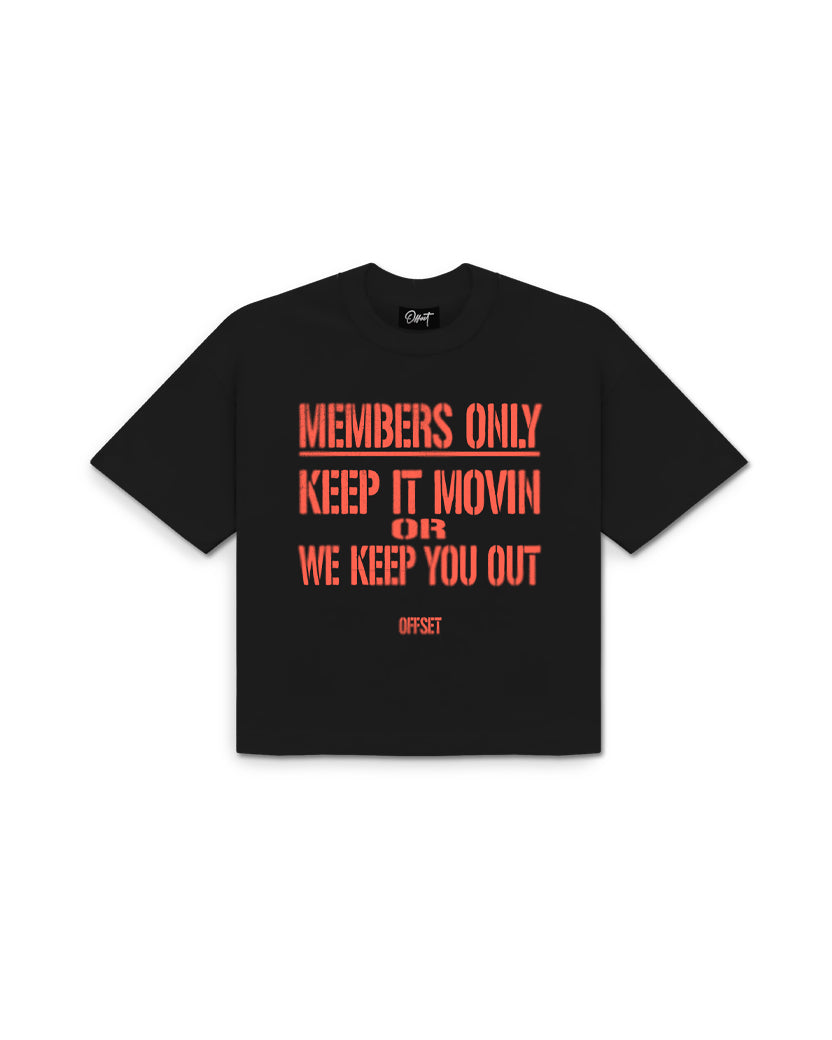 Member's Only Cropped Tee (Black)
