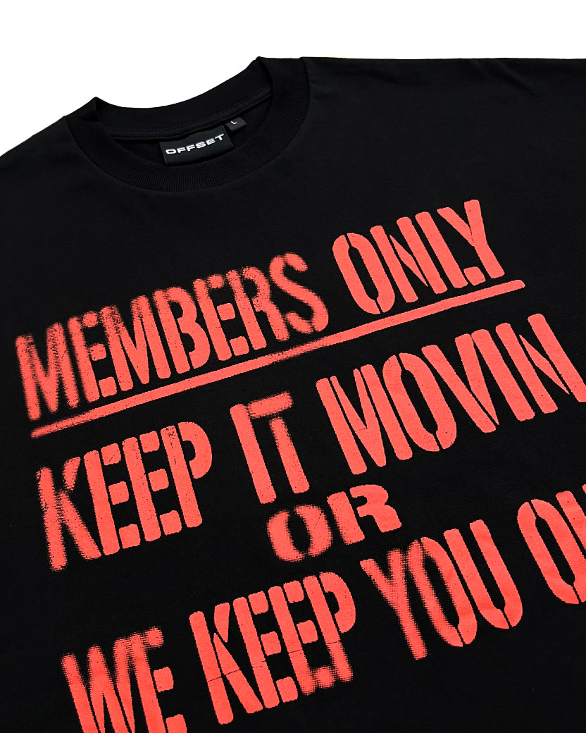 Member's Only Cropped Tee (Black)