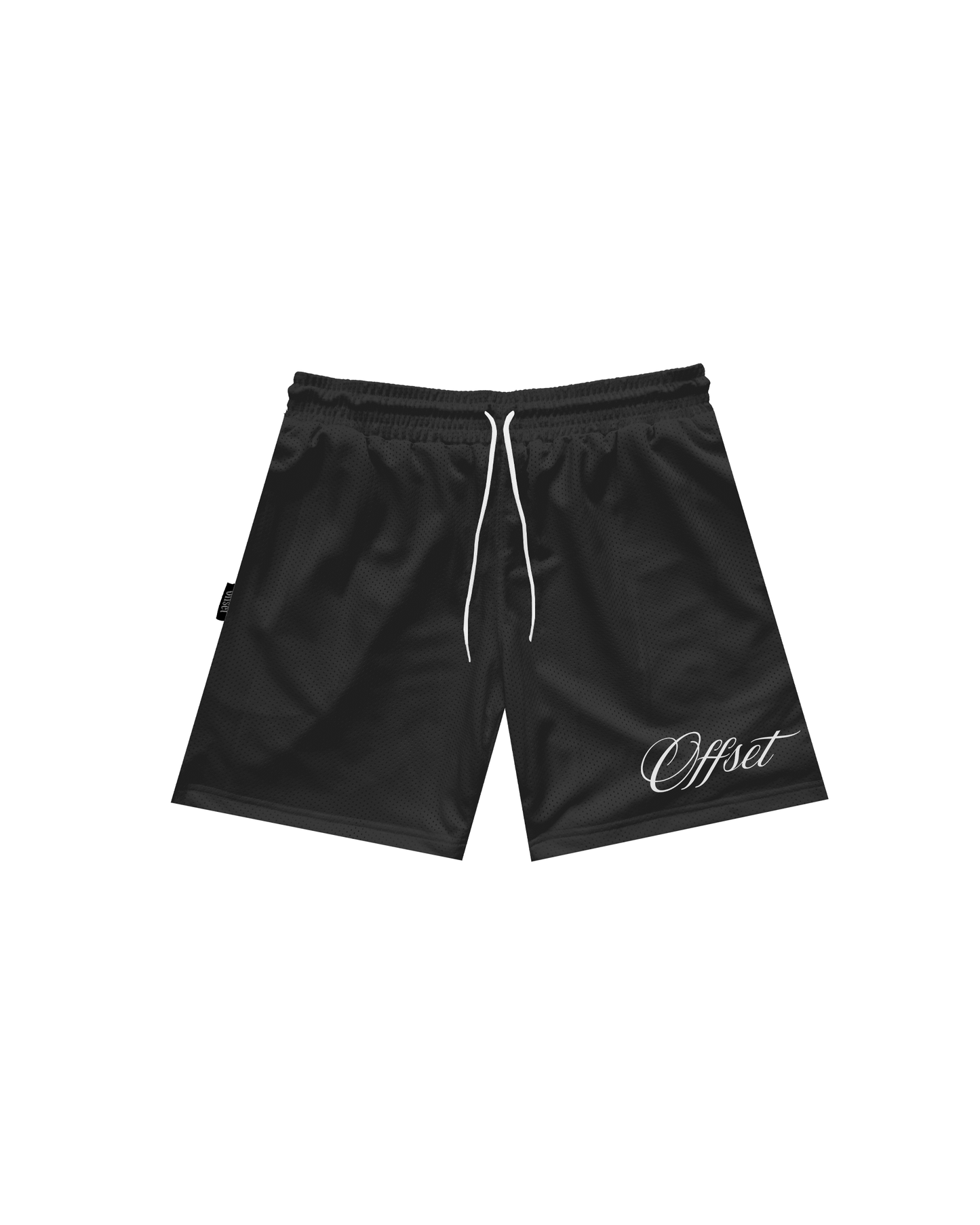 Script Logo Print Mesh Shorts (Black)