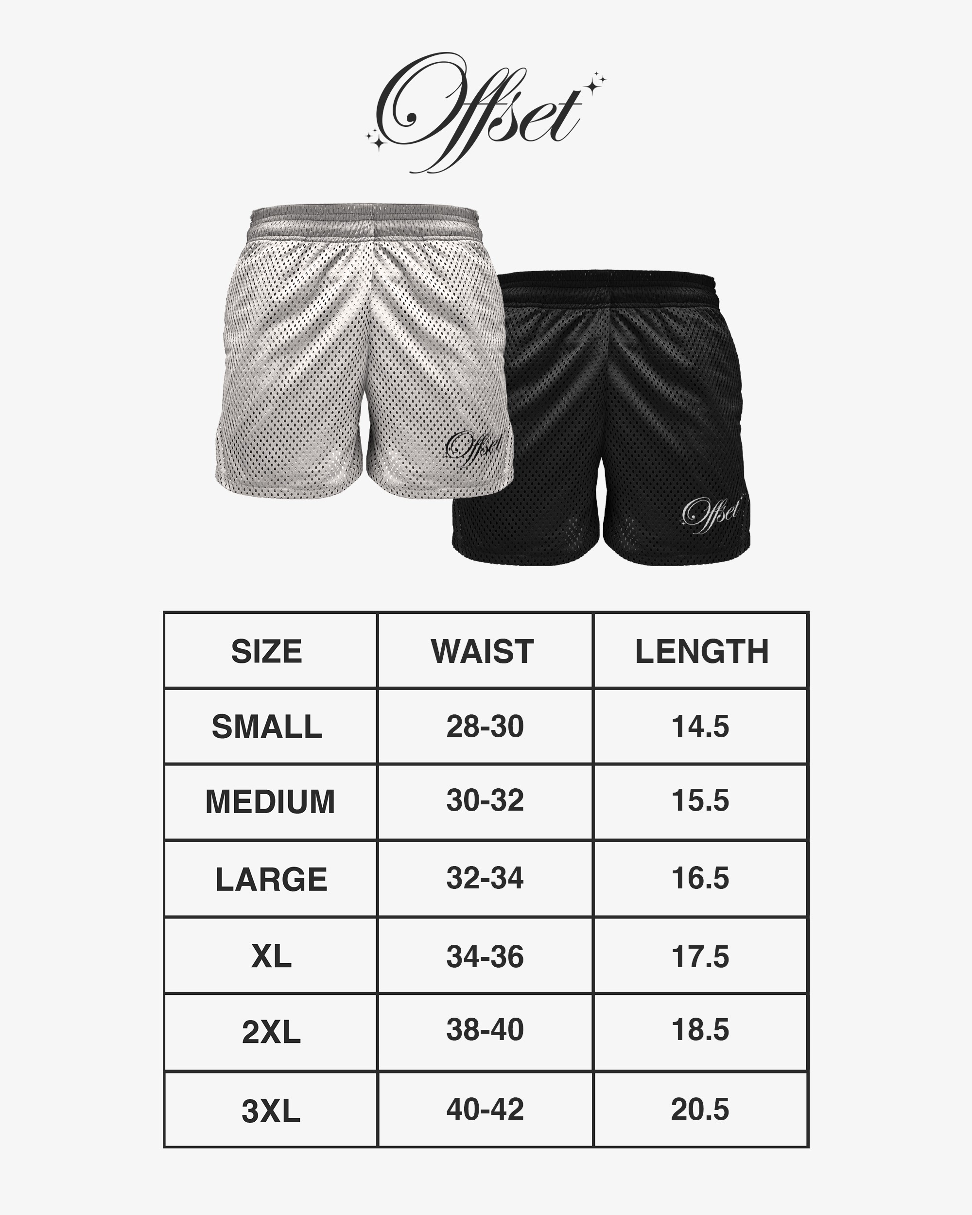 Premium Mesh Shorts (Off White)