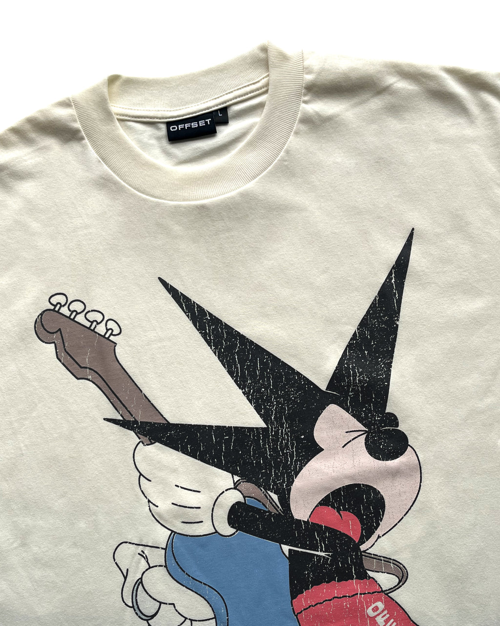 Mickey Cropped Tee (Off White)