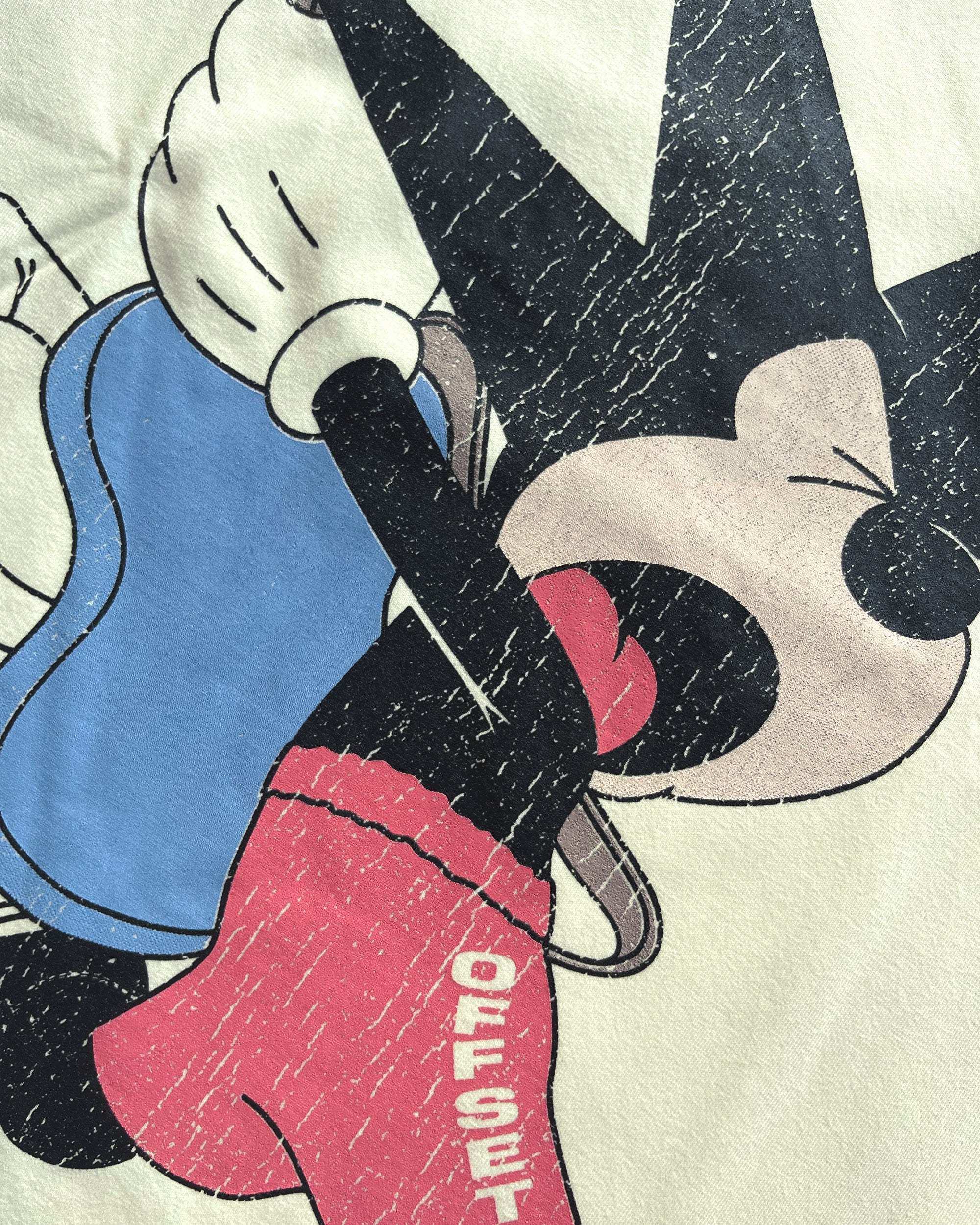 Mickey Cropped Tee (Off White)