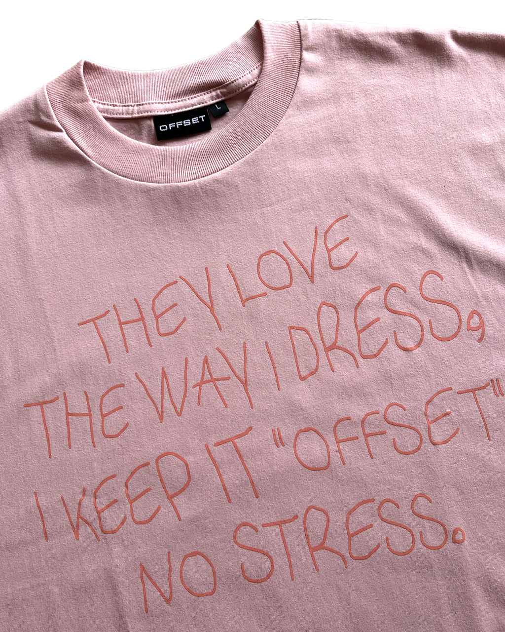 No Stress Cropped Tee (Pink)