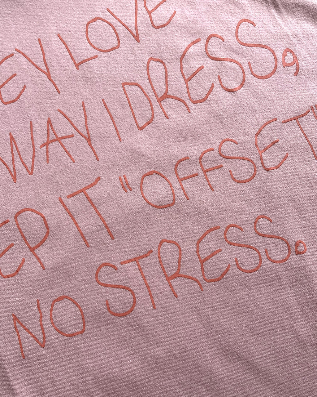 No Stress Cropped Tee (Pink)