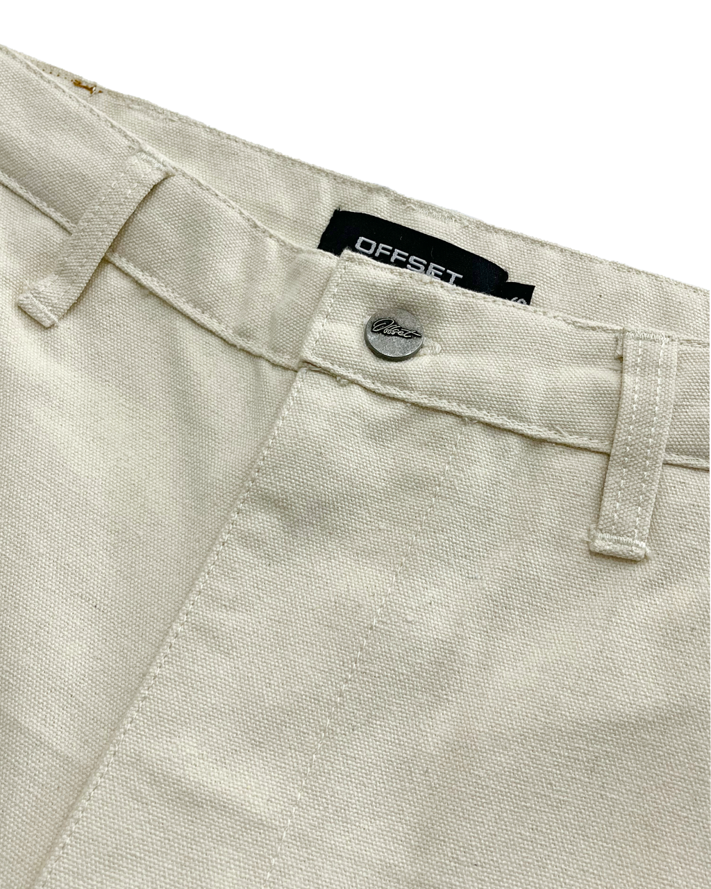 Double Knee Carpenter Canvas Pants (Off White)
