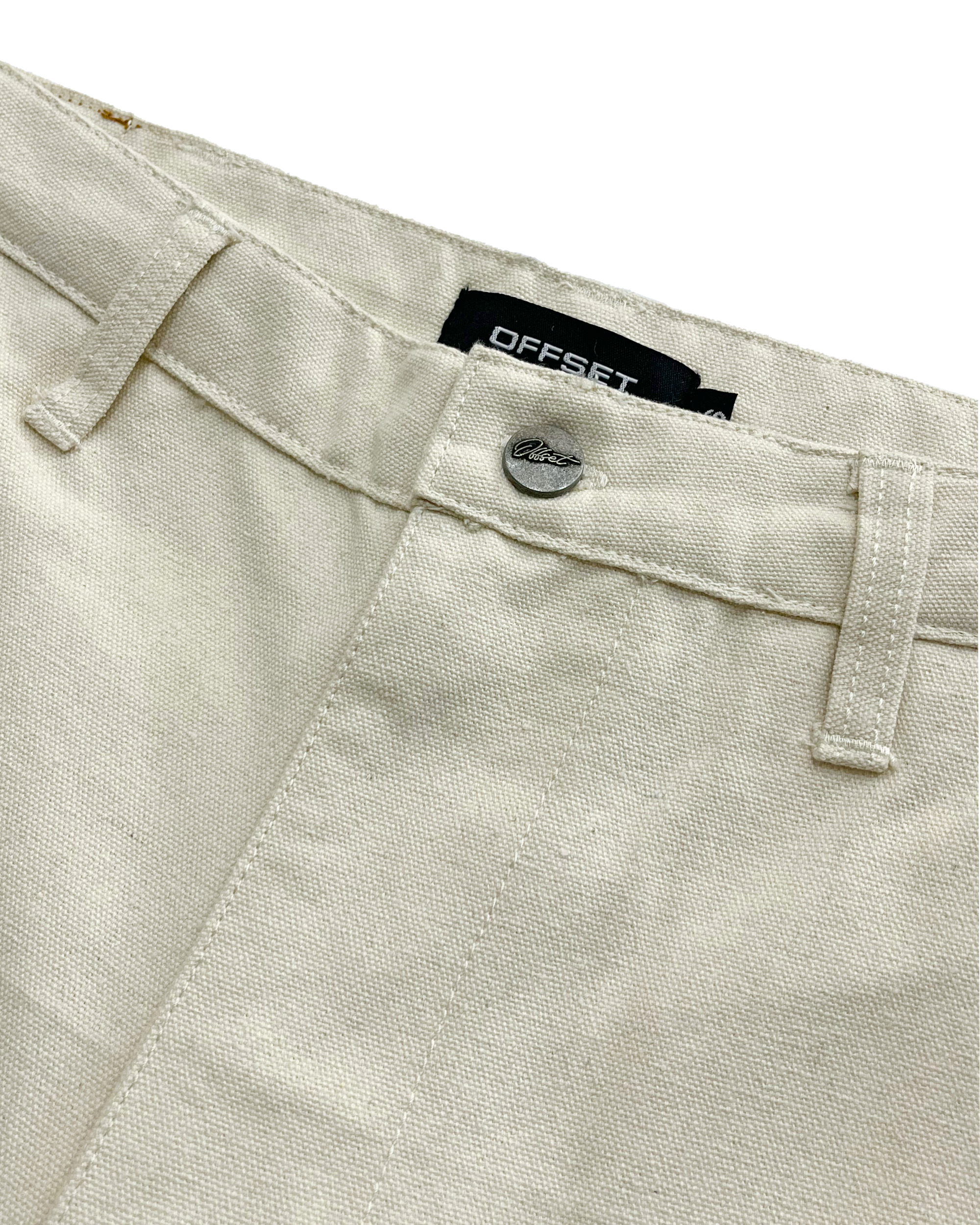 Double Knee Carpenter Canvas Pants (Off White)