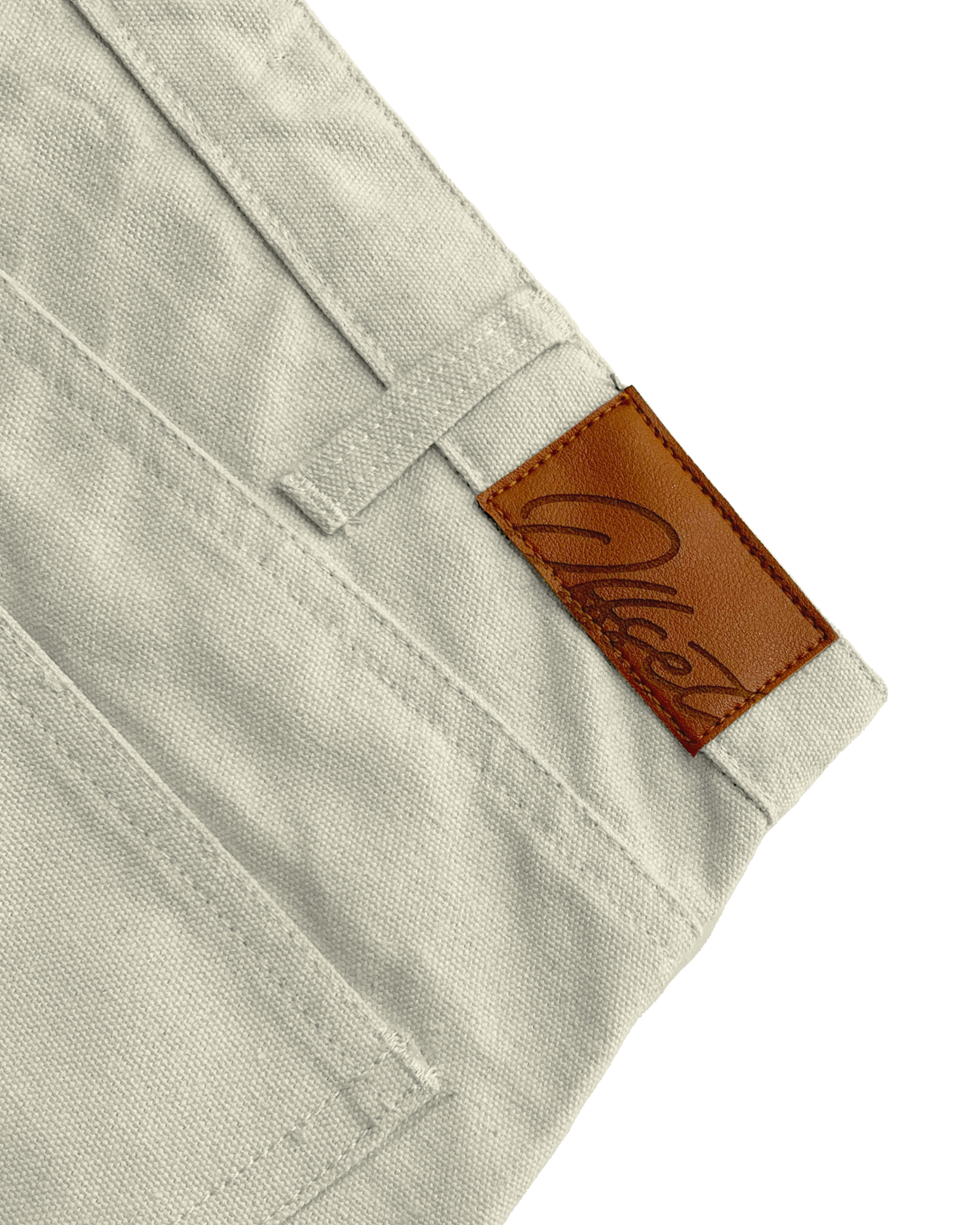 Double Knee Carpenter Canvas Pants (Off White)